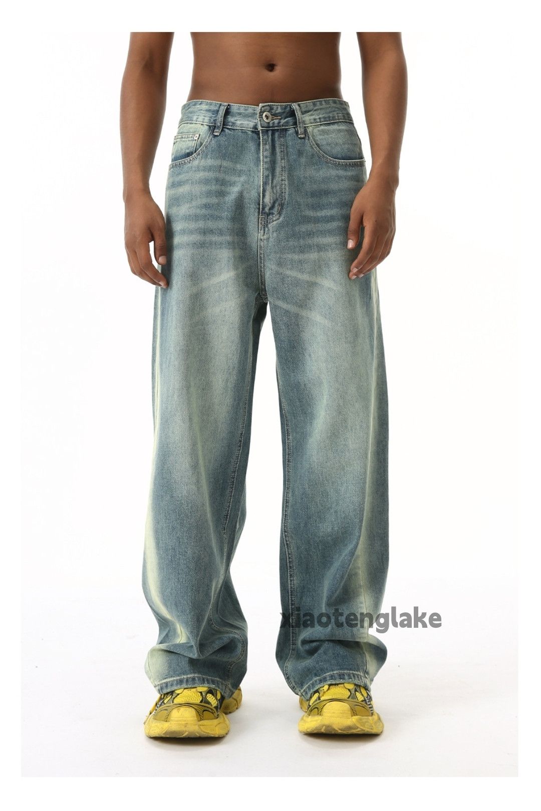 Jean × Vintage washed faded cleanfit yuppie loose hiphop jeans Size US 30 / EU 46 - 4 Thumbnail