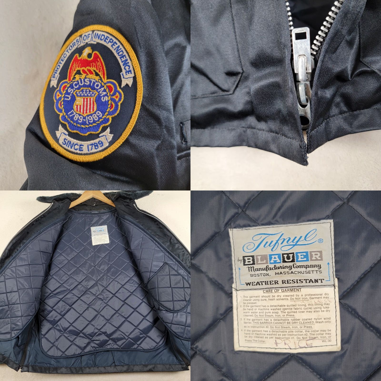 Vintage VINTAGE Blauer Mfg Co Coat Mens 44R Black Nylon Weather Resistant Zip Front 80s Workwear Coat Size US S / EU 44-46 / 1 - 10 Thumbnail