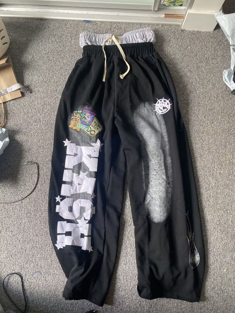 Other Baggy elastic double layer graphic sweatpants Size US 32 / EU 48 - 1 Thumbnail
