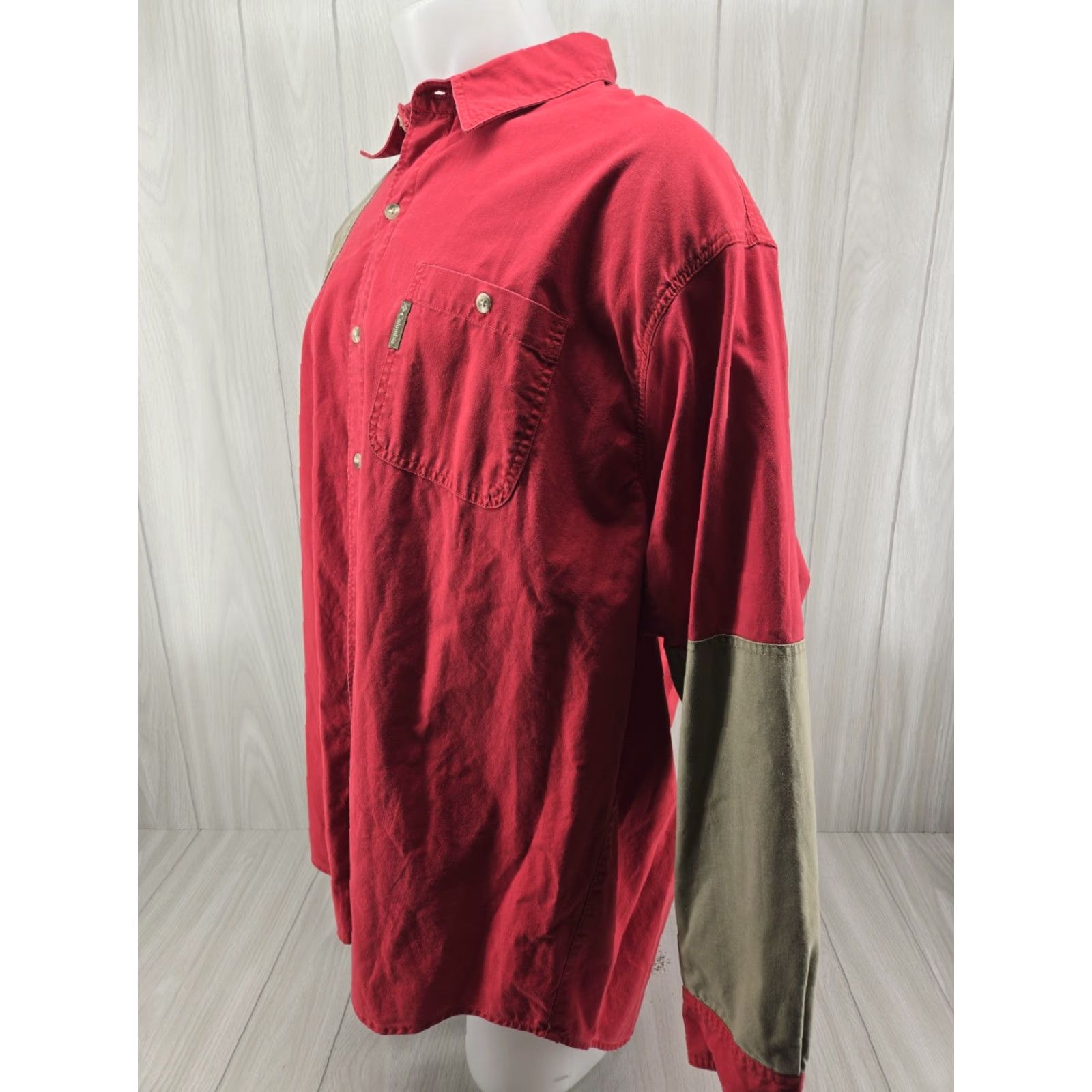 Vintage Columbia Shooting Shirt Adult 2XL Red Beige Cotton Nature Hunting Outdoors Shirt Mens 2XL Button-Up Twill Long Sleeve Casual Workwear Outdoor Vintage Size US XXL / EU 58 / 5 - 3 Thumbnail