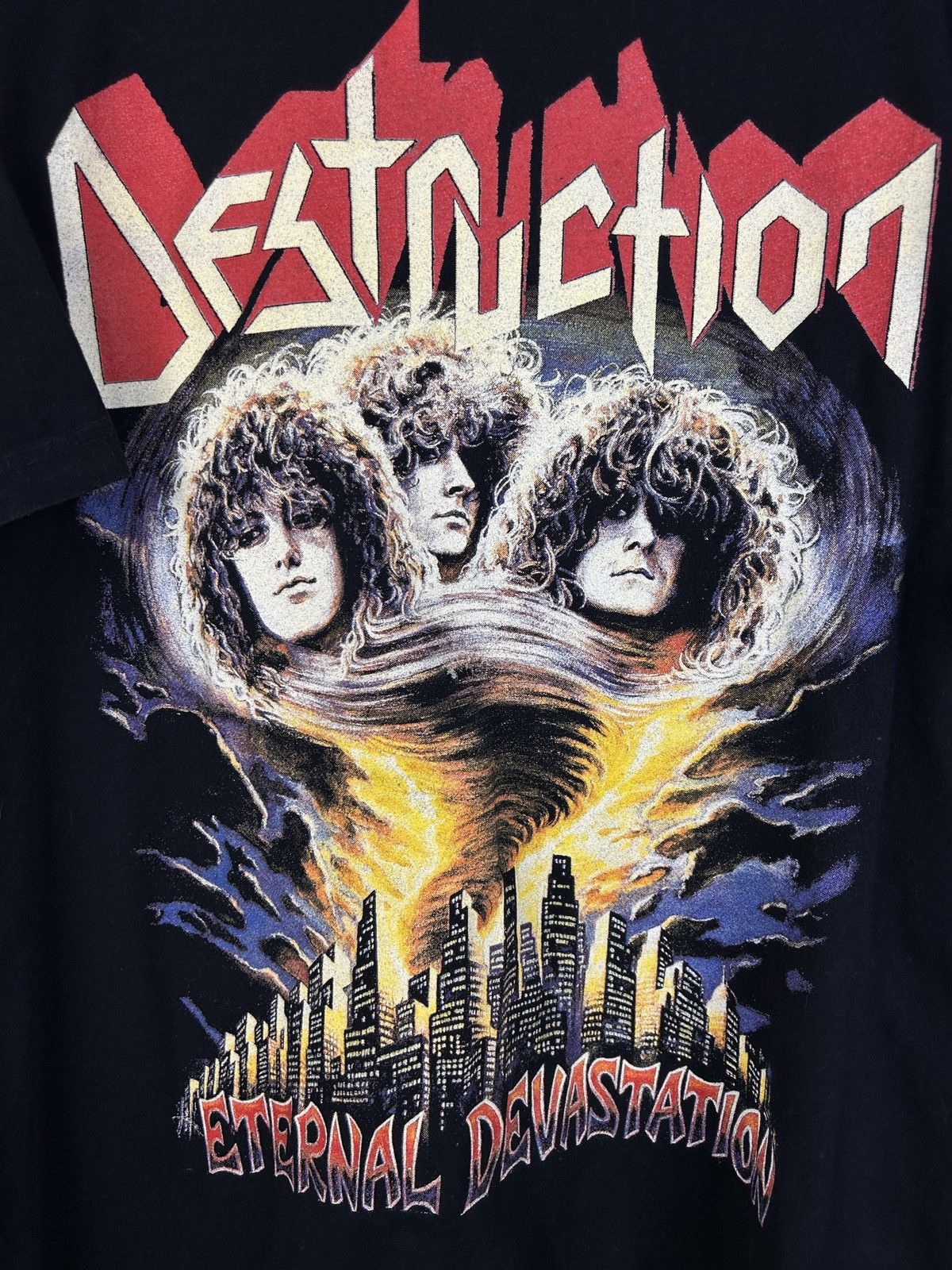 Band Tees Vintage Destruction Eternal Devastation Thrash Metal Band T Size US XL / EU 56 / 4 - 2 Thumbnail