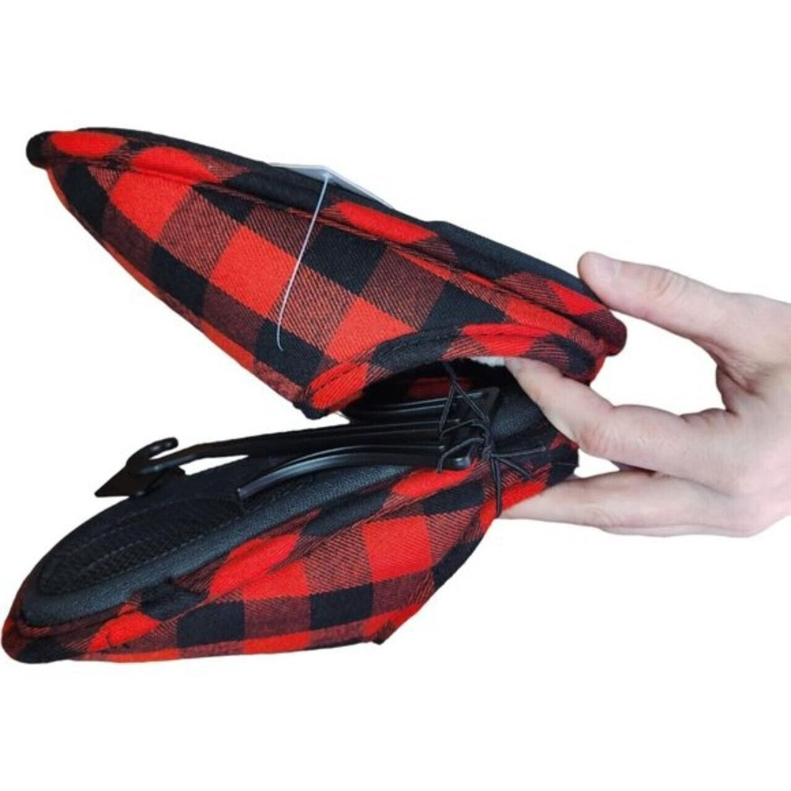 Other Holiday Time Slippers Size 2-3 Buffalo Plaid Houseshoe Size US 5 / EU 37 - 2 Thumbnail