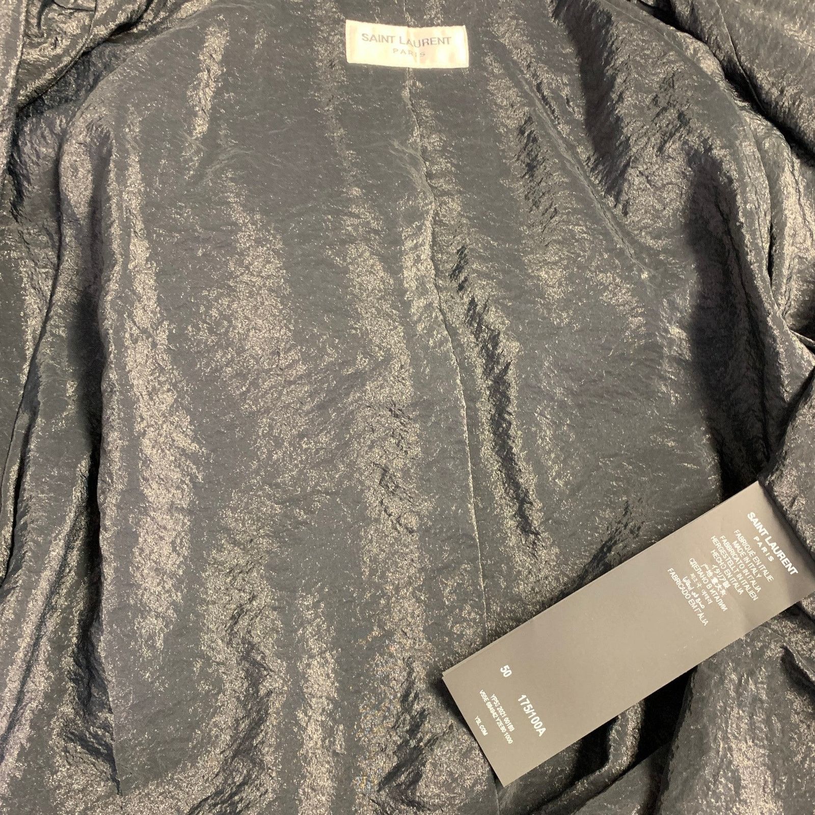 Saint Laurent Paris SAINT LAURENT Black White Viscose Blend Zip Up Track Jacket Size US L / EU 52-54 / 3 - 7 Thumbnail