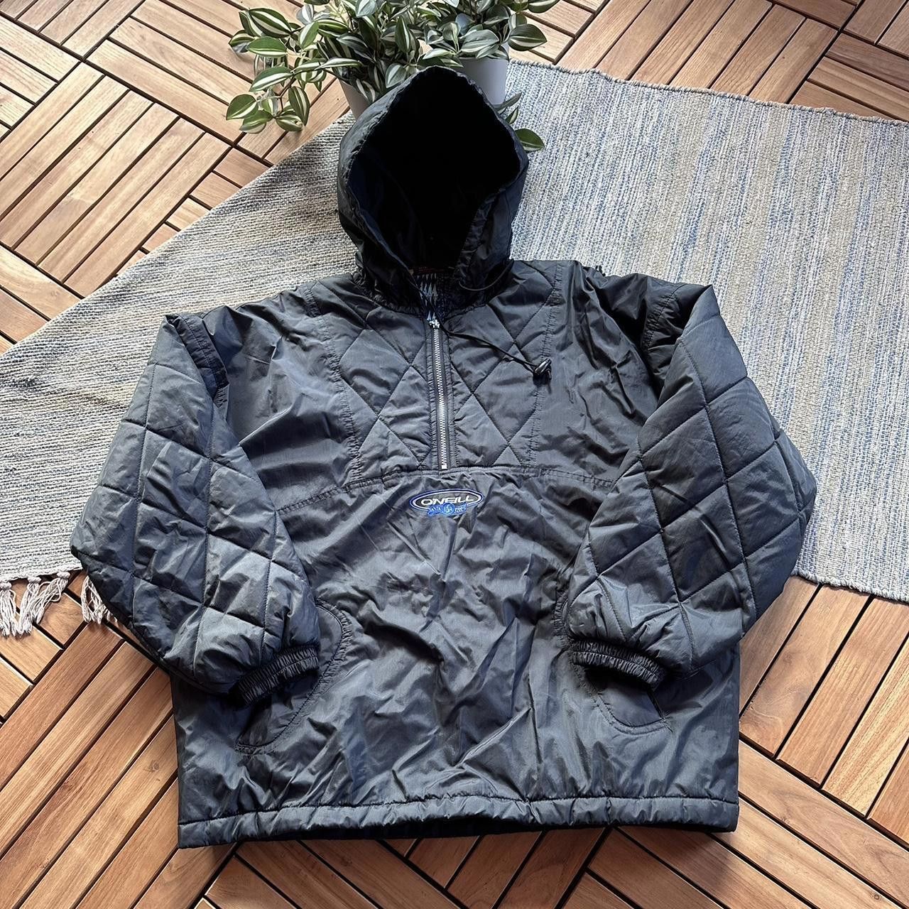 O'Neill Vintage 90s Oneill Surfwear Logo Quilted Half Zip Jacket Size US M / EU 48-50 / 2 - 1 Thumbnail