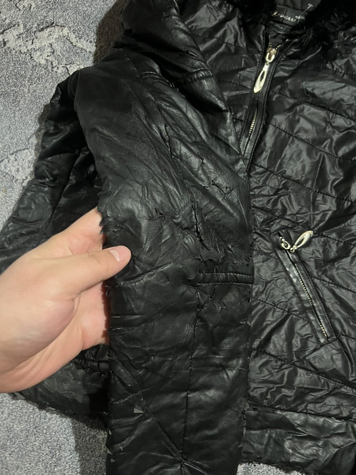 Vintage Designer Leather Jacket Faded / Distressed Number Nine Style Size US S / EU 44-46 / 1 - 3 Thumbnail