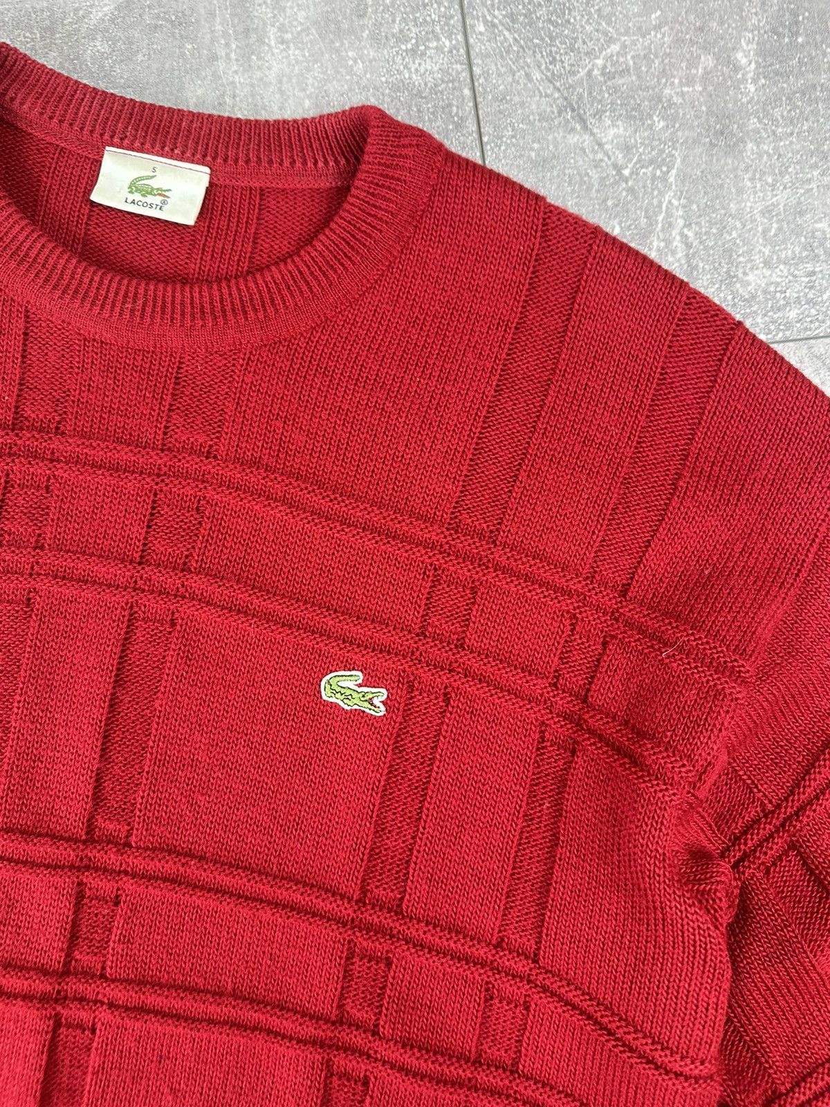 Lacoste Lacoste Cable Knit Mens Vintage Retro Small Logo Sweater Size US L / EU 52-54 / 3 - 4 Thumbnail