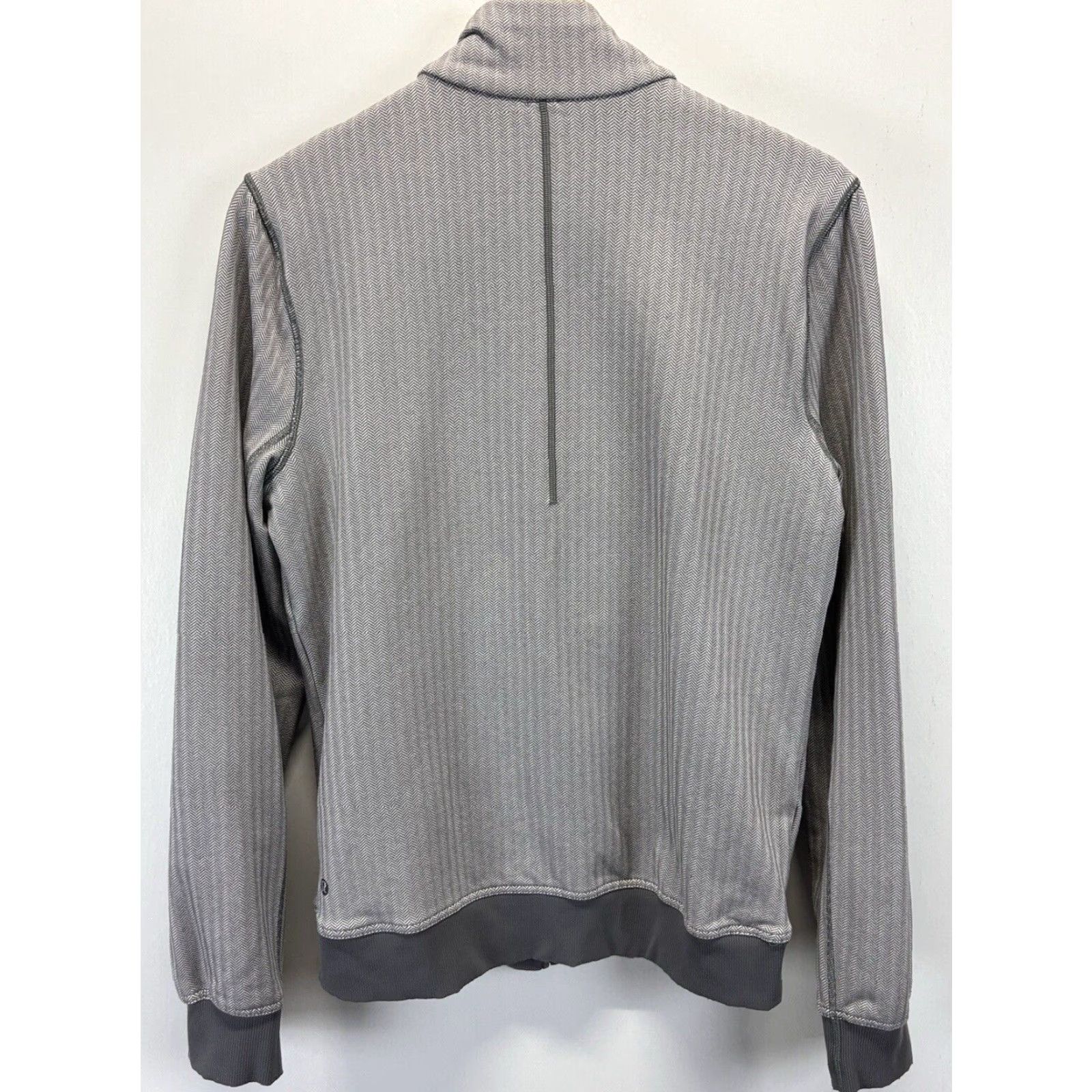 Lululemon Lululemon Textured Tech Bomber Jacket Sz Medium Men’s Grey Herringbone Full Zip Size US M / EU 48-50 / 2 - 4 Thumbnail