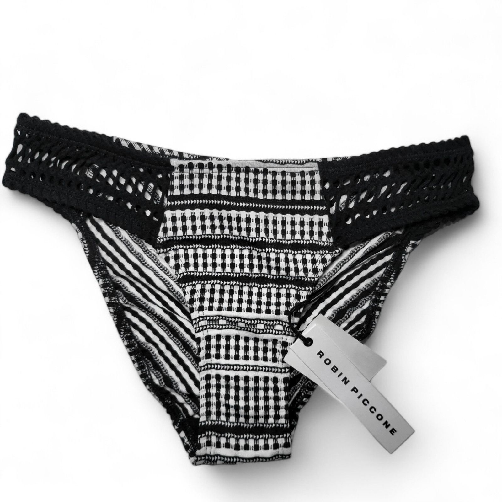 Other NWT ROBIN PICCONE Avery Gingham Crochet Bikini Bottom XS Size XS / US 0-2 / IT 36-38 - 2 Thumbnail
