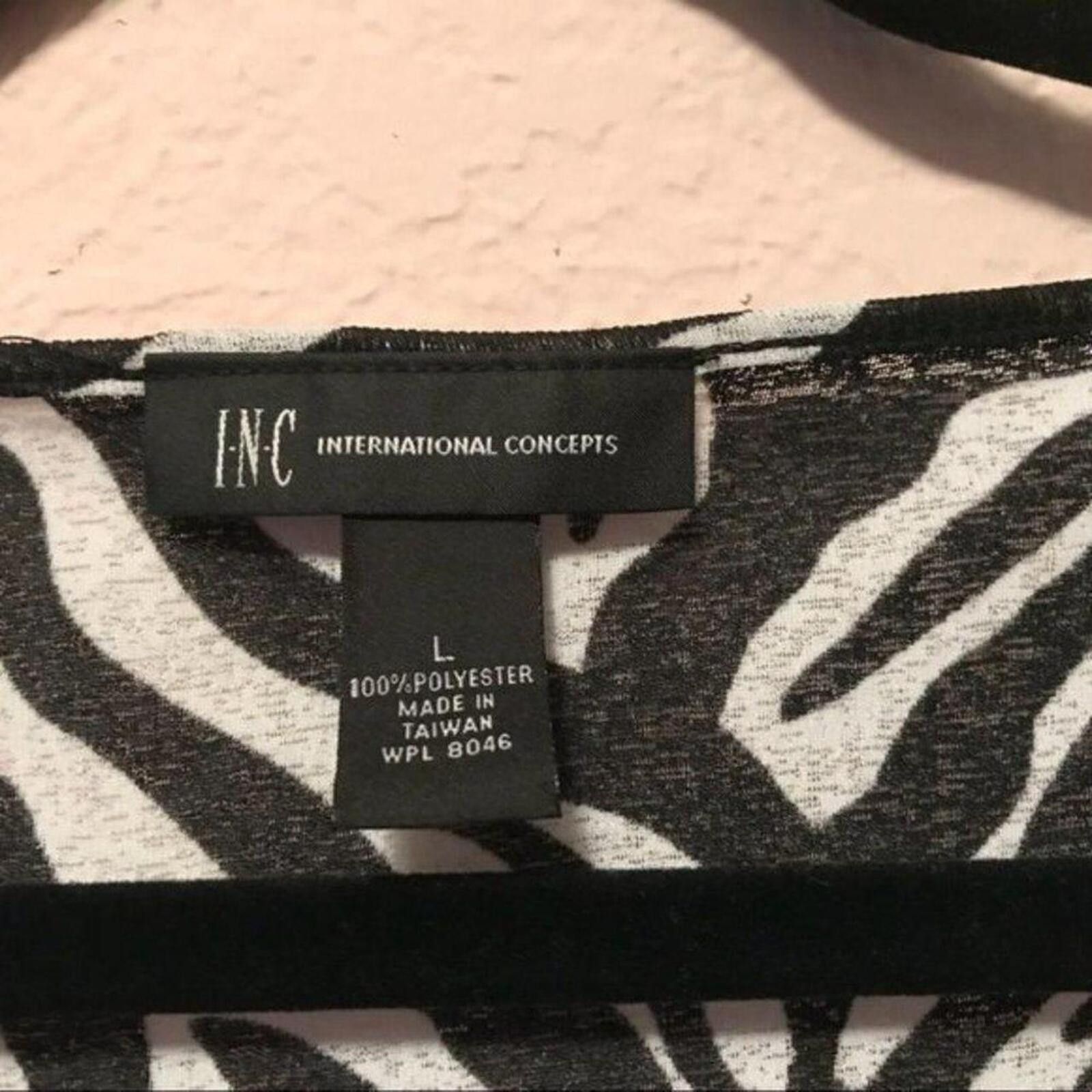 Other Inc Black and White Zebra Print Dress with 3/4 Sleeves Size M / US 6-8 / IT 42-44 - 4 Thumbnail
