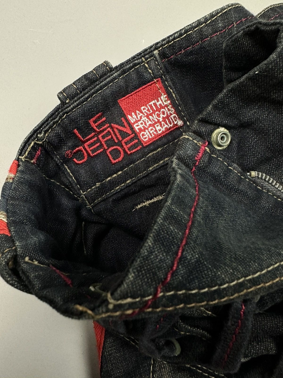 Marithe + Francois Girbaud 🔥Rare🔥Vintage Marithe Francois Girbaud Bondage Flared Denim Size US 31 - 11 Thumbnail