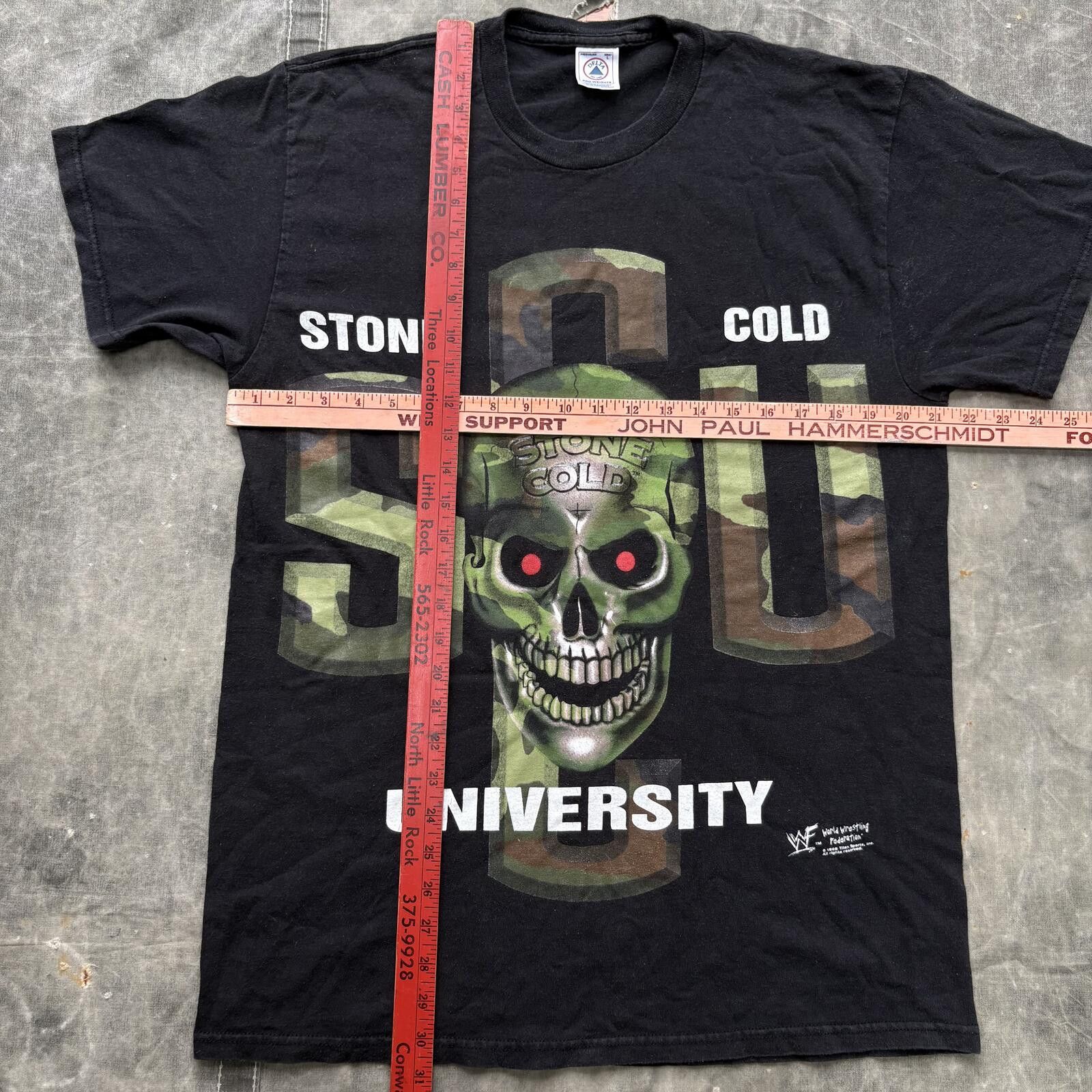 WWF Vintage 90s Stone Cold University Steve Austin WWF WWE Shirt Size US L / EU 52-54 / 3 - 5 Thumbnail
