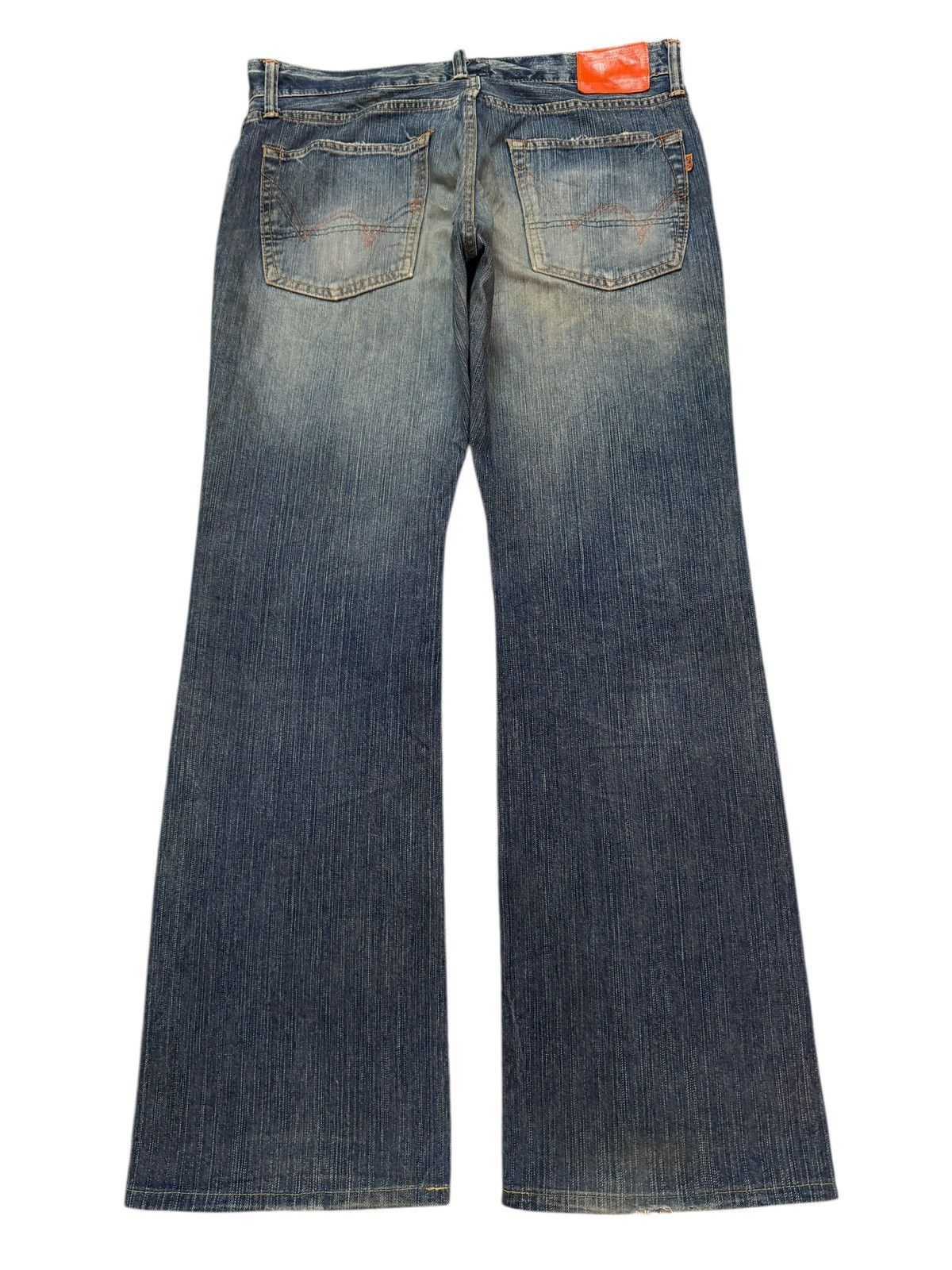 Edwin Vintage 90s Japan Edwin 505 Mud Wash Faded Wide Leg Baggy Size US 36 / EU 52 - 2 Thumbnail