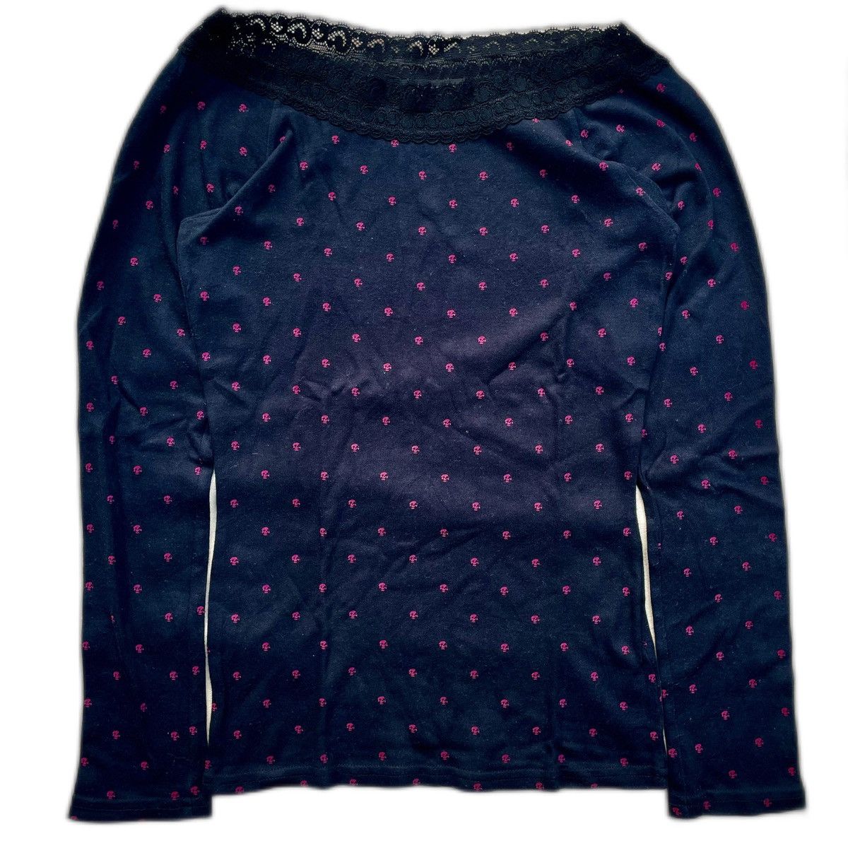 Hysteric Glamour Hysterics skull pattern lace collar longsleeve Size ONE SIZE - 1 Thumbnail