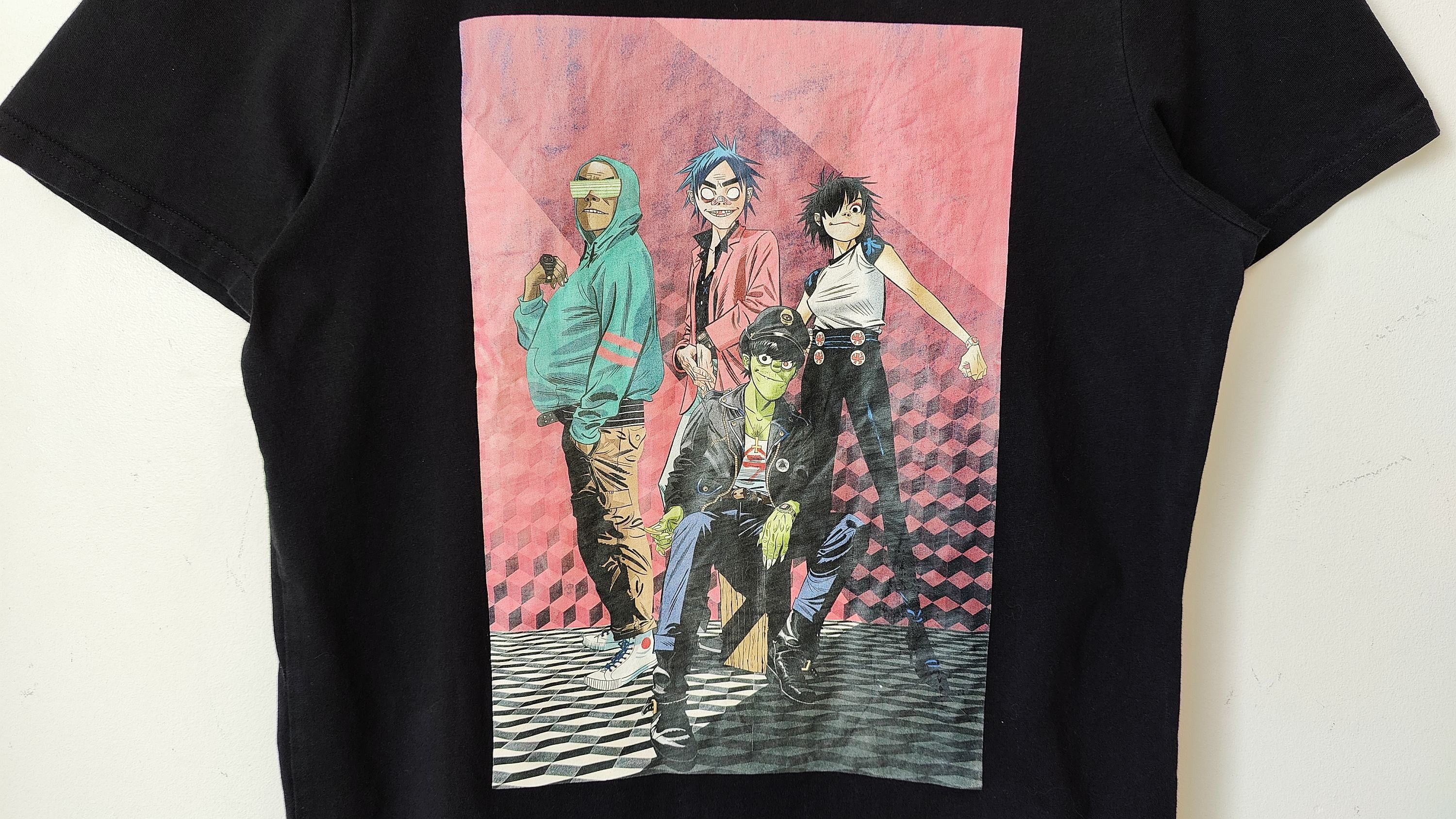 Gorillaz Big Paint 2000s VTG Vintage Official Tshirt Blur