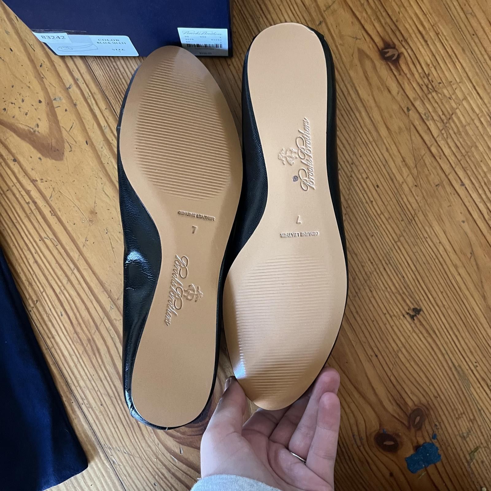 Brooks Brothers NIB -Size 7-Women's-Brooks Brothers -Black Multi Flats - Size US 7 / IT 37 - 4 Thumbnail