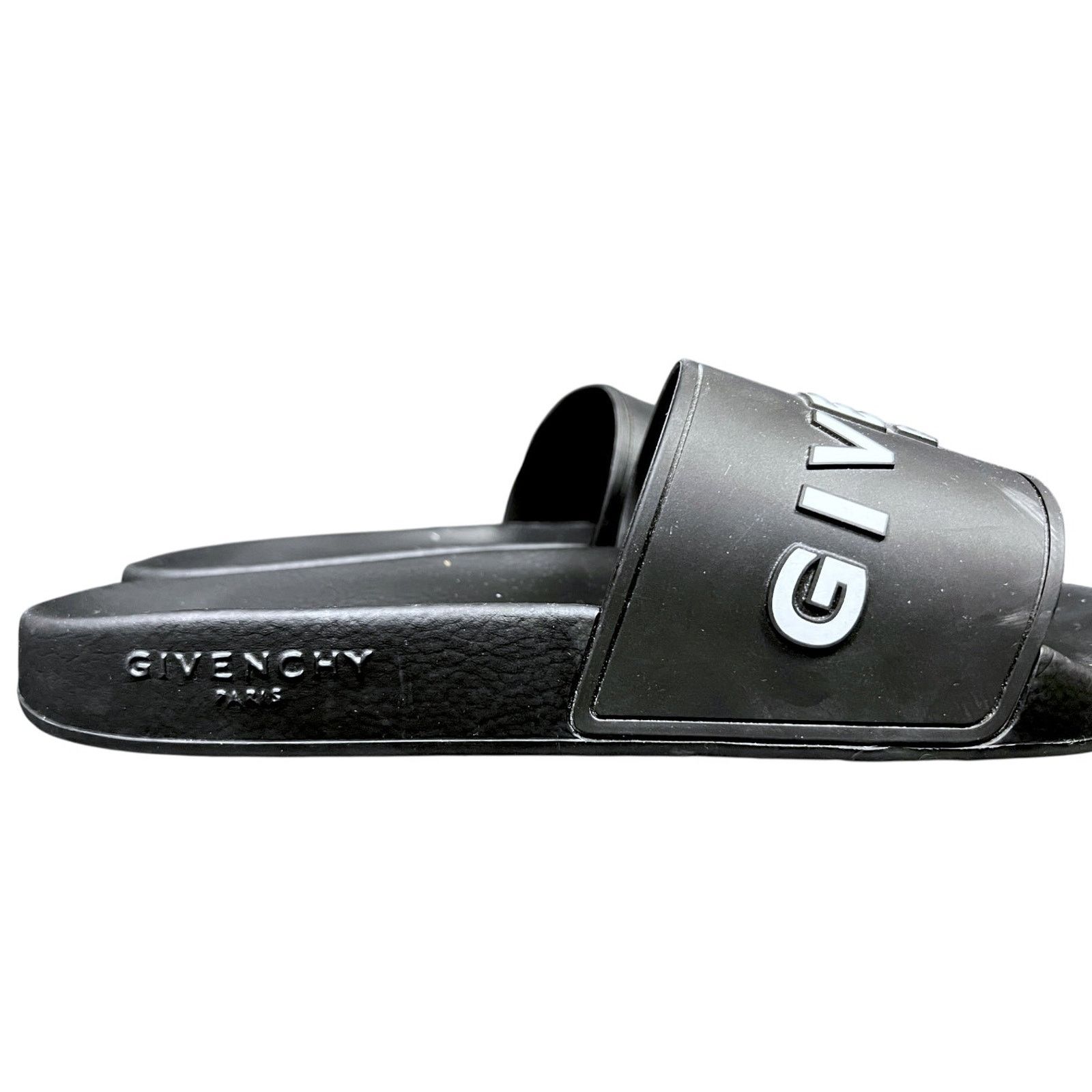 Givenchy Givenchy Paris Men's EU 43 US 10 Black Rubber Slide Sandals Size US 10 / EU 43 - 2 Thumbnail