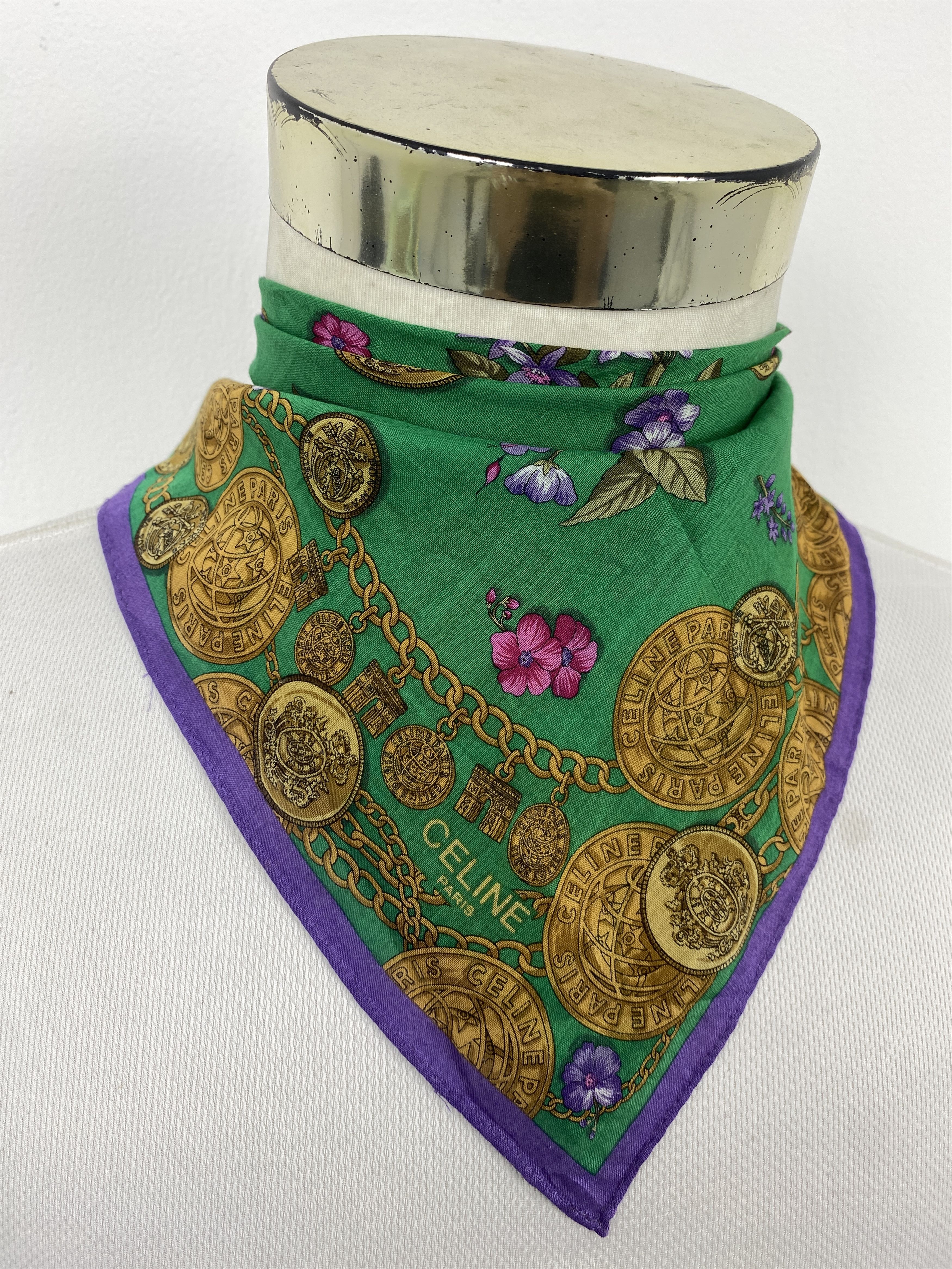 Celine Vintage Celine Handkerchief / Neckerchief KT0291 Size ONE SIZE - 2 Thumbnail