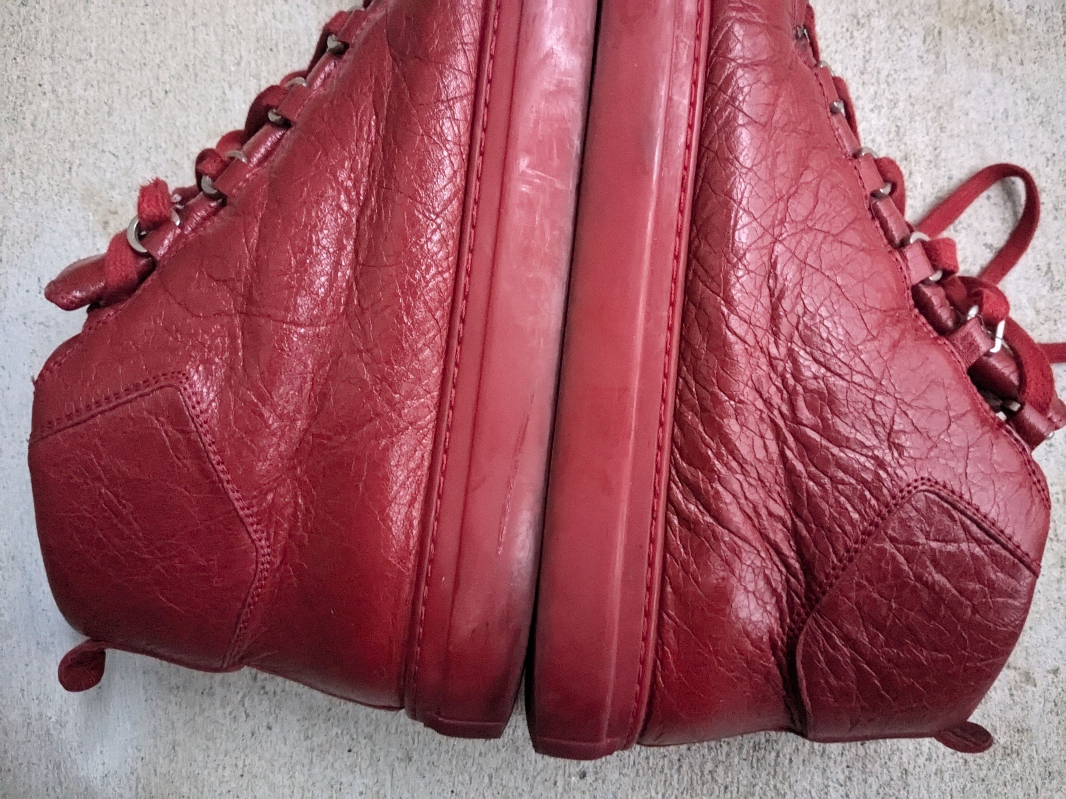 Balenciaga Balenciaga Arena Red 11 Leather High Tops Size US 11 / EU 44 - 10 Thumbnail