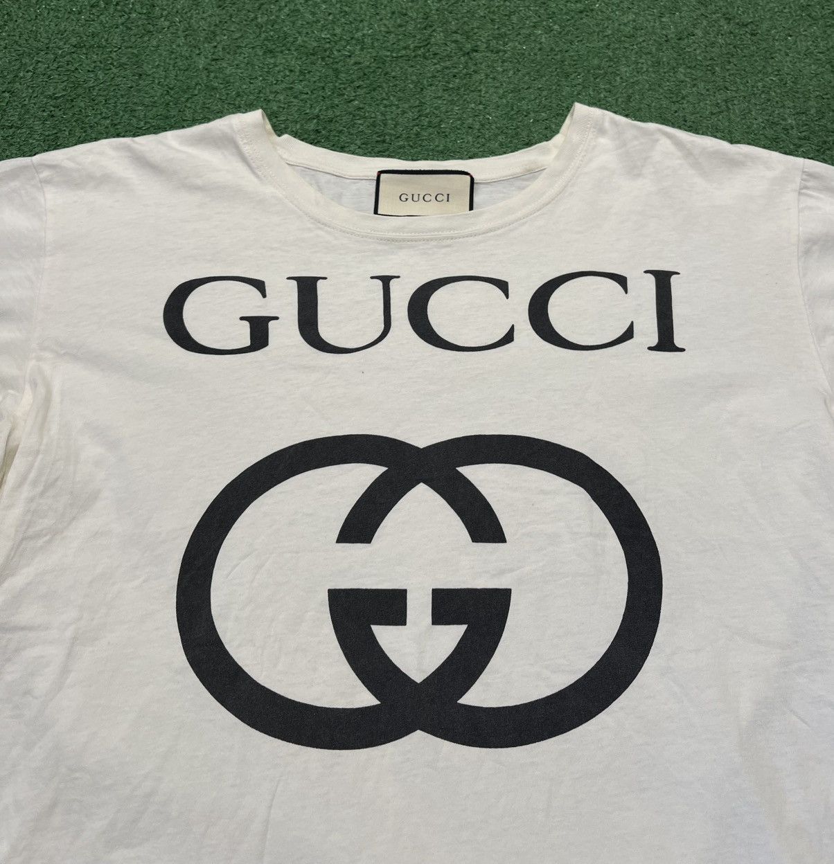Gucci Gucci Tee Print White/Beige Size US M / EU 48-50 / 2 - 2 Thumbnail