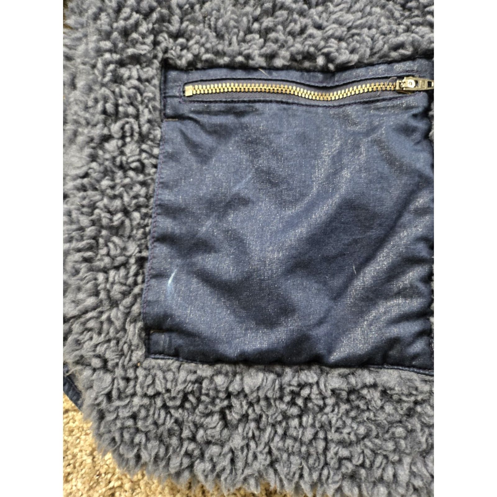 Madewell Madewell Jacket Womens XS Blue Faux Sherling Snap Front Long Sleeve Pockets Size XS / US 0-2 / IT 36-38 - 4 Thumbnail