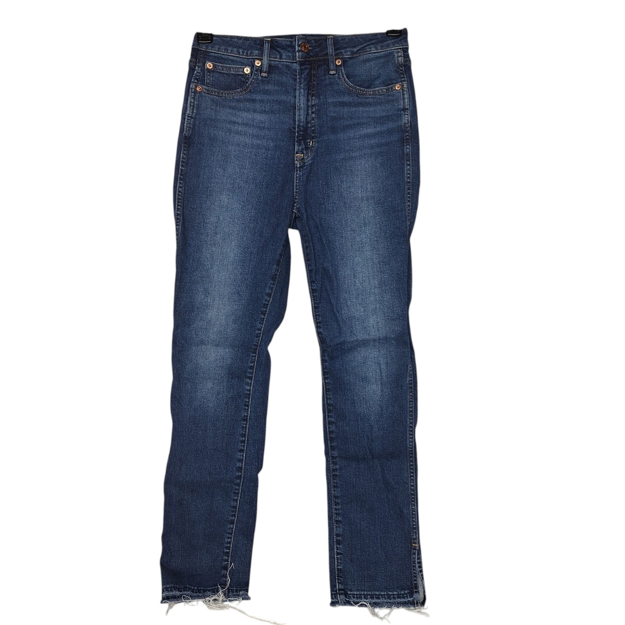 Gap GAP Vintage Slim Sky High Jeans Dark Wash Raw Hem 90s Indie Size 28" / US 6 / IT 42 - 2 Thumbnail