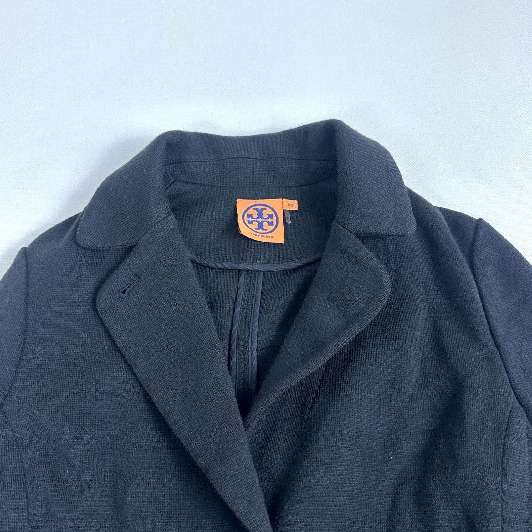 Tory Burch Tory Burch Blazer Womens XS Black Wool Blend Double Pocket Gold Buttons Size XS / US 0-2 / IT 36-38 - 3 Thumbnail