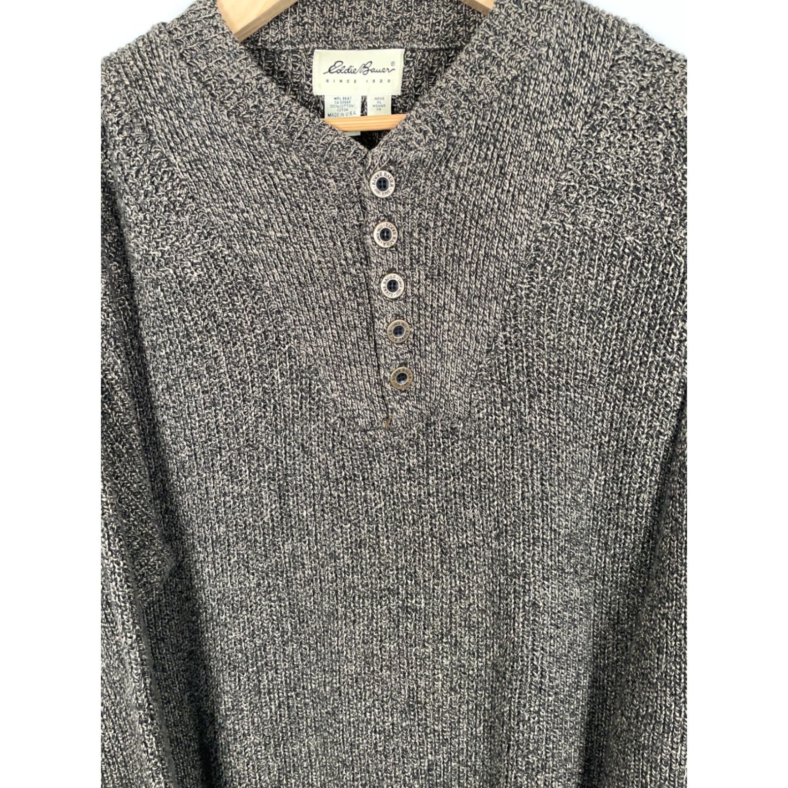 Eddie Bauer VINTAGE Eddie Bauer Sweater Henley Mens XL 2XL Green Cotton Knit Crew Neck Heavyweight Oversized 90s Retro Preppy Casual Size US XXL / EU 58 / 5 - 7 Thumbnail