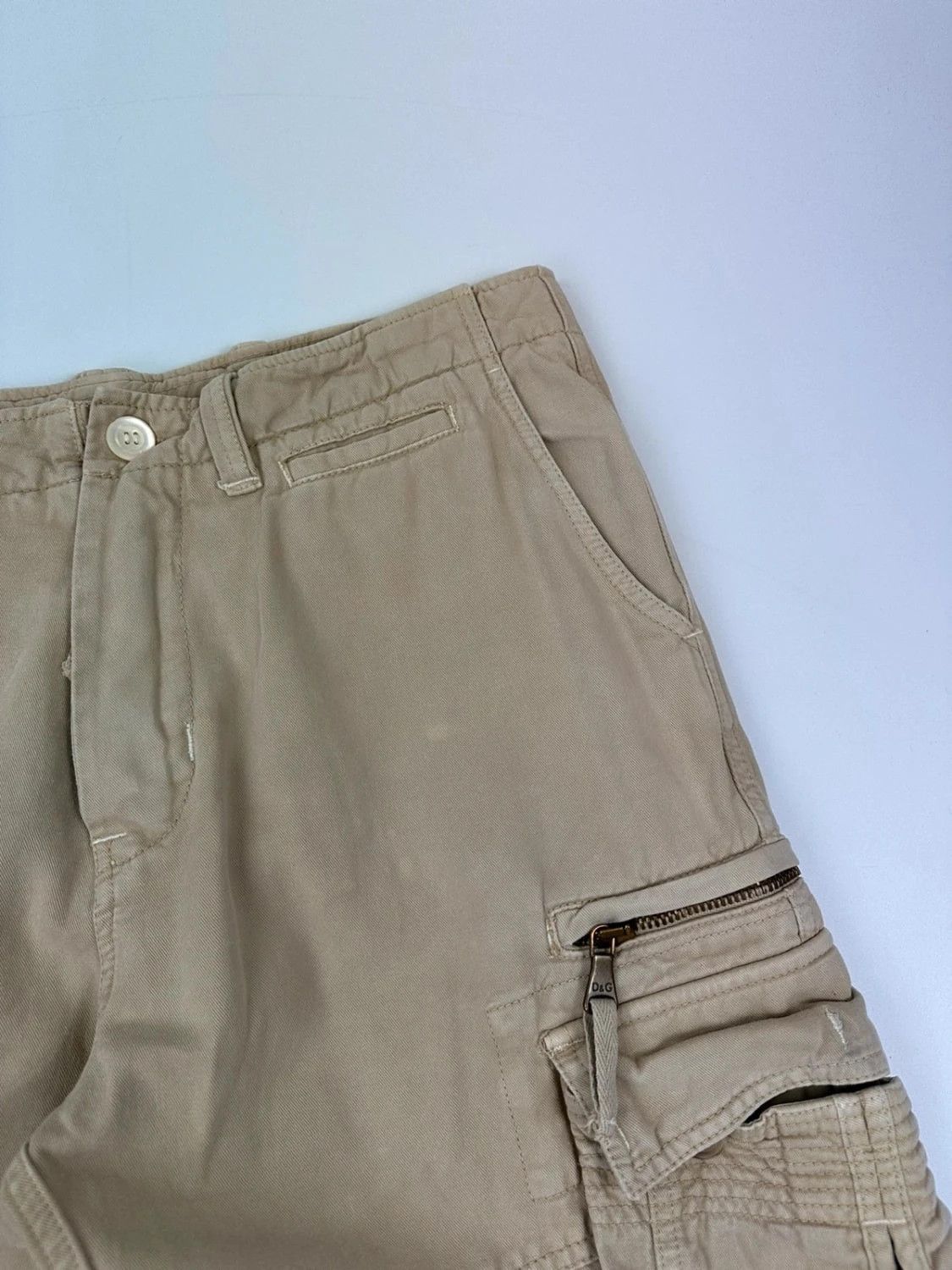 Dolce & Gabbana Dolce Gabbana SS2007 Beige Cargo Pants Plaque Baggy Size US 32 / EU 48 - 9 Thumbnail