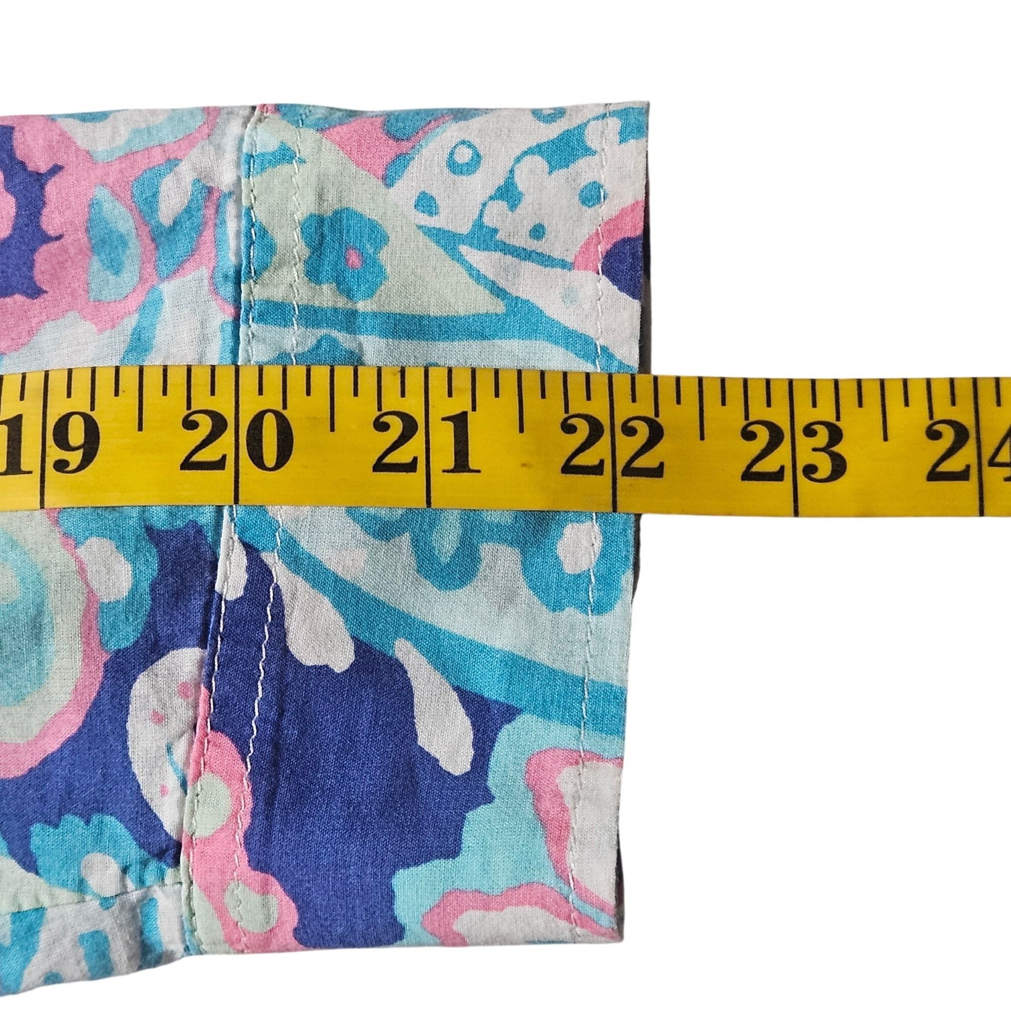 Talbots Talbots XL/P Paisley Button Down Shirt Blue Pink Comfy Class Size XL / US 12-14 / IT 48-50 - 9 Thumbnail