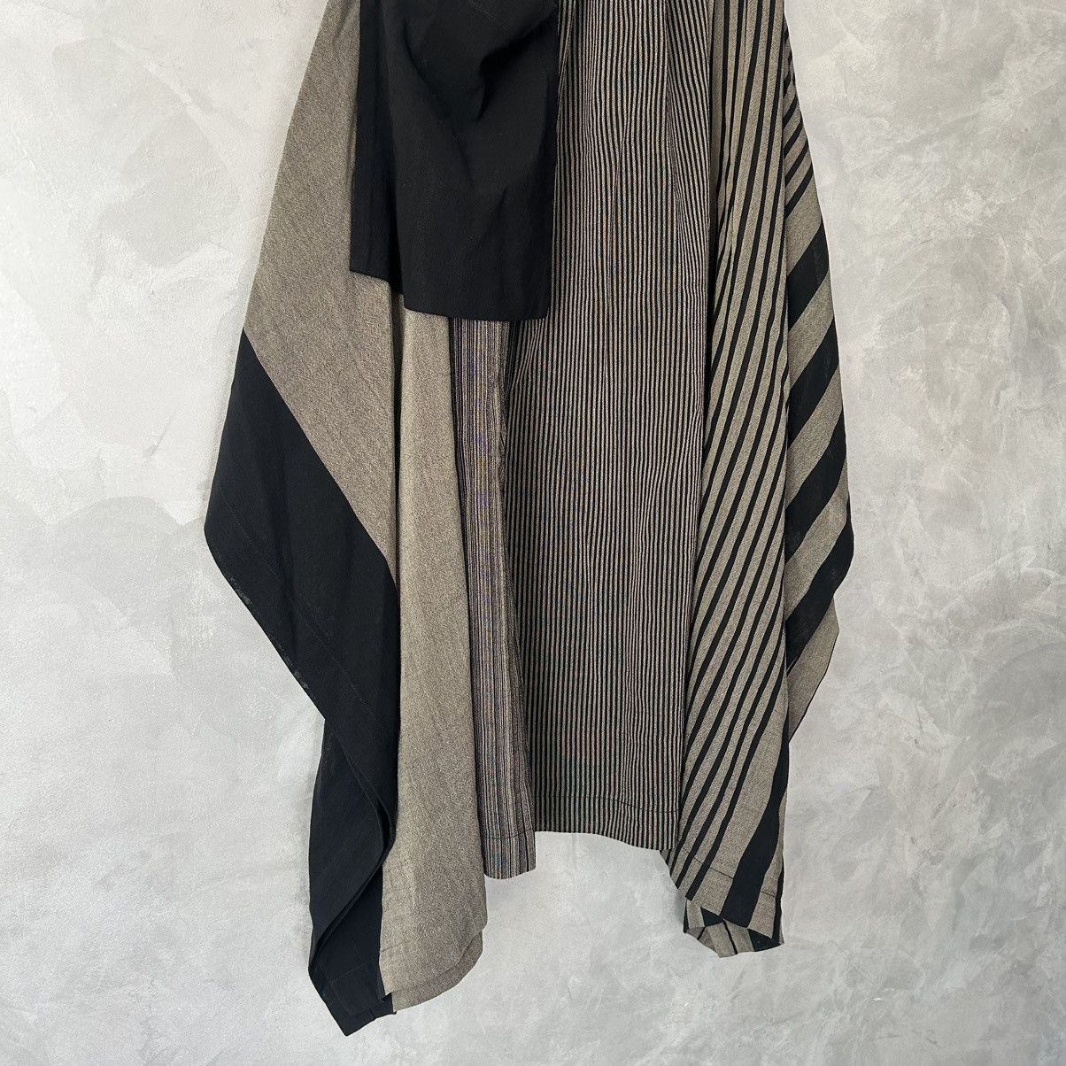 Issey Miyake Archive 1980’s Issey Miyake Permanente Striped Wool Skirt Size 25" / US 0 / IT 36 - 10 Thumbnail