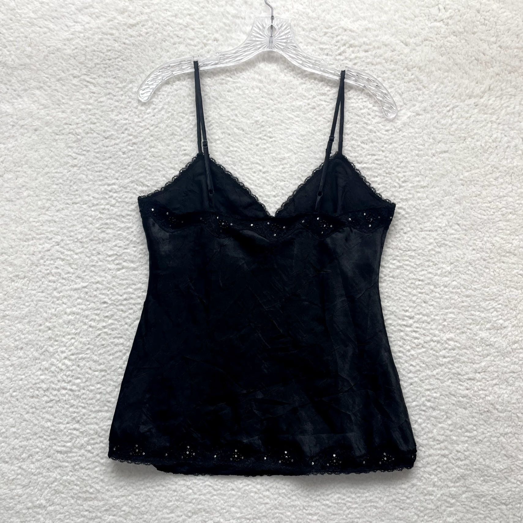 Vintage **VINTAGE LARGE BLACK SATIN GRUNGE NO BOUNDARIES Y2K CAMISOLE SHIRT** User: **VINTAGE LARGE BLACK SATIN GRUNGE CAMISOLE SHIRT** Size L / US 10 / IT 46 - 3 Thumbnail
