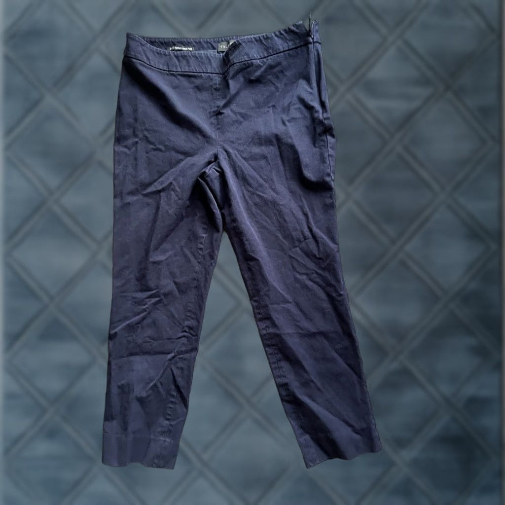 Talbots Talbots Pants Womens 10P Navy Chatham Ankle High Rise Stretch Tapered Regular Petites 26in Blue Women's Pants Size 32" / US 10 / IT 46 - 1 Thumbnail