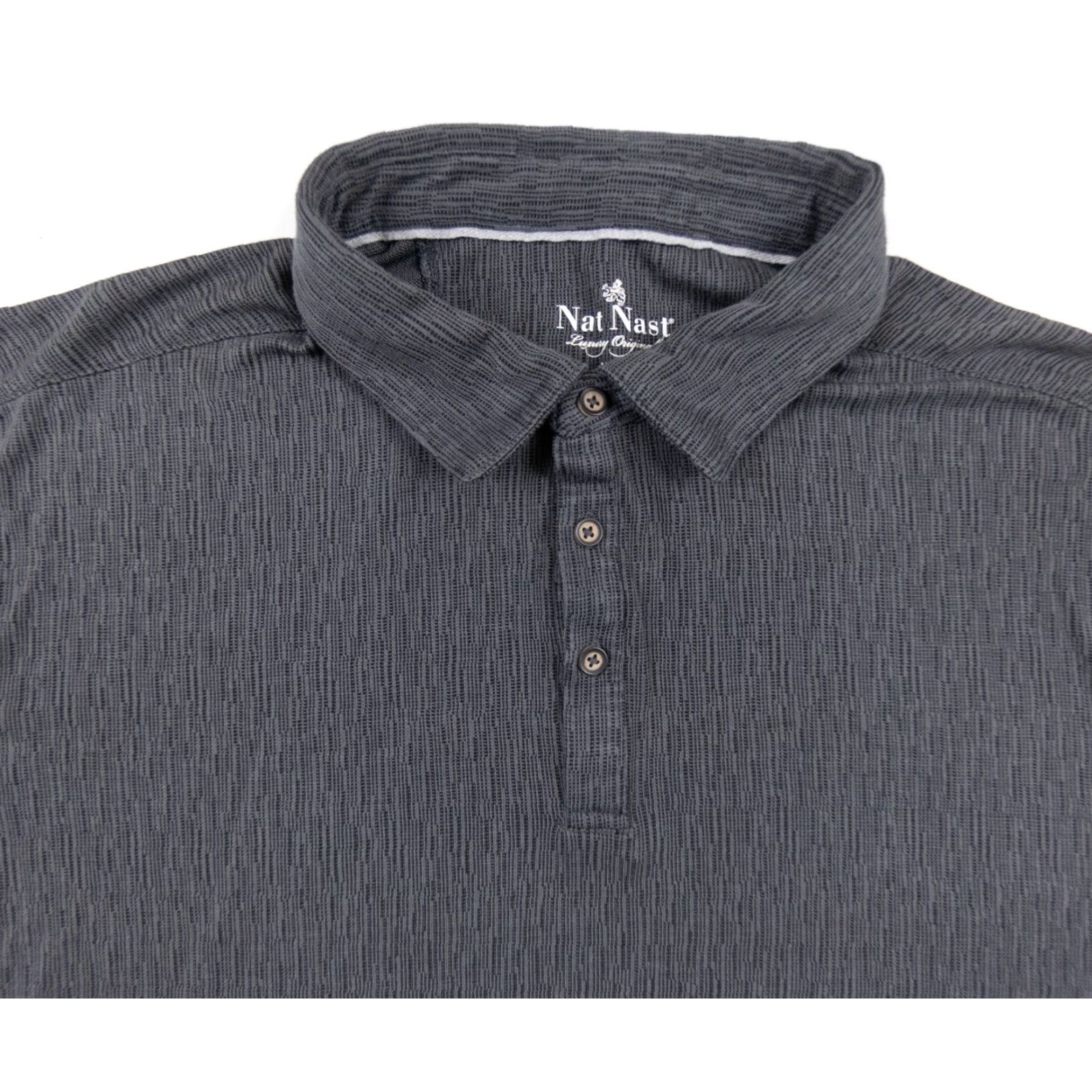Nat Nast Nat Nast Polo Shirt Mens 2XL XXL Gray Short Sleeve Collared Modal Blend Adult Size US XXL / EU 58 / 5 - 2 Thumbnail