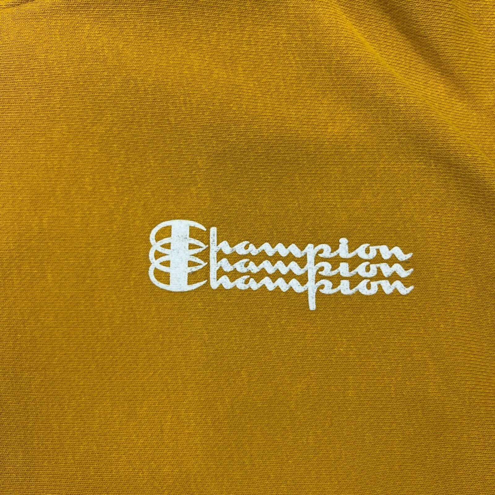 Champion × Vintage Champion Hoodie Medium Yellow Reverse Weave Script Hooded Size US M / EU 48-50 / 2 - 2 Thumbnail
