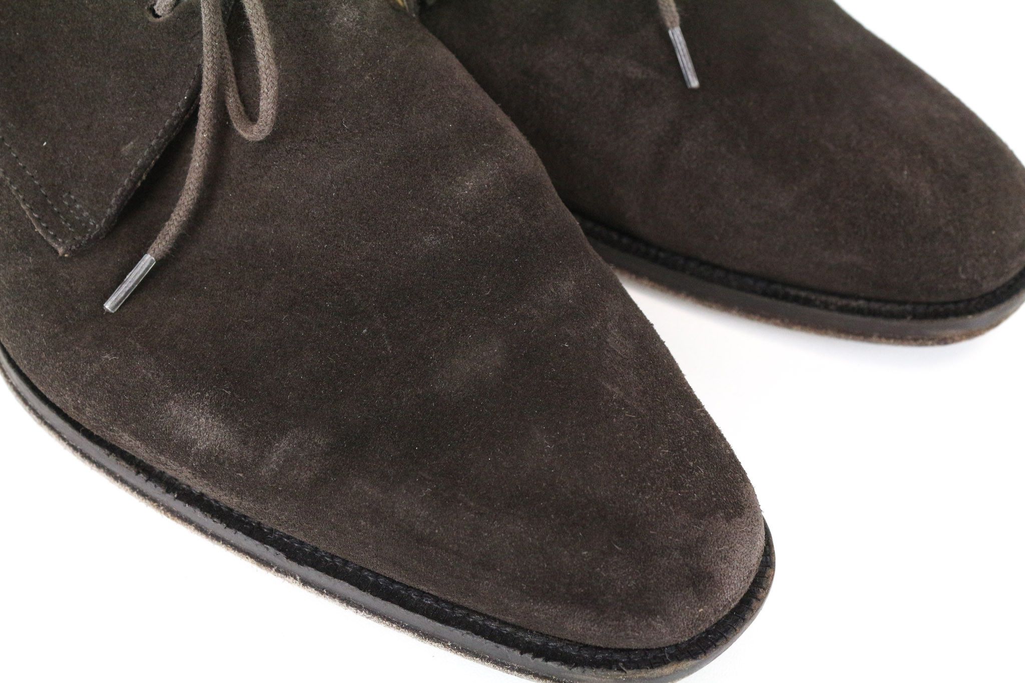 Suitsupply EU41 Dark Brown Suede Laced Shoes 73933 Size US 8 / EU 41 - 8 Thumbnail