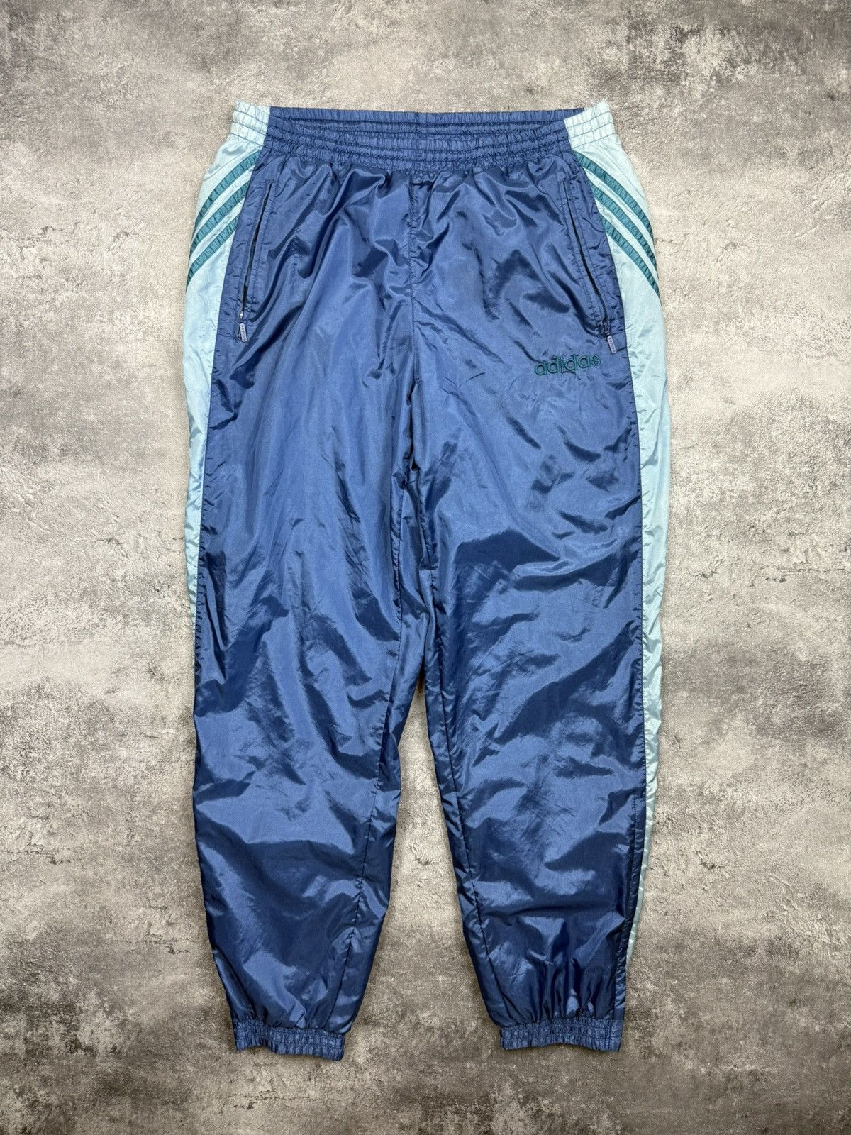 Adidas Vintage Y2K Adidas Nylon Track Pants Sweatpants Size US 34 / EU 50 - 2 Thumbnail