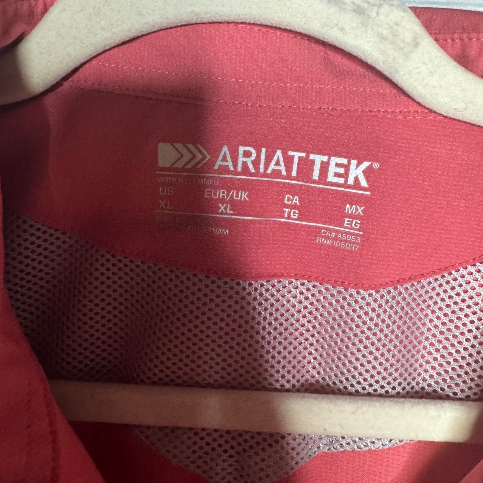 Ariat AriatTEK Short Sleeve Button Shirt Coral VentTEK Performance Size XL / US 12-14 / IT 48-50 - 4 Thumbnail