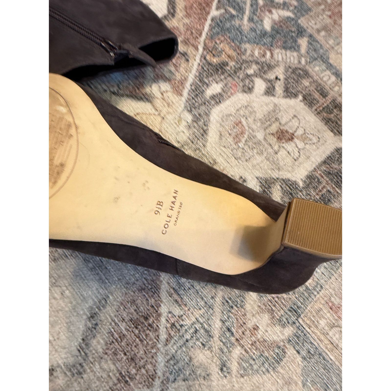 Cole Haan Cole Haan Vestry Pointed Booties Chocolate Suede, Sz 9.5 B, Size US 9.5 / IT 39.5 - 4 Thumbnail