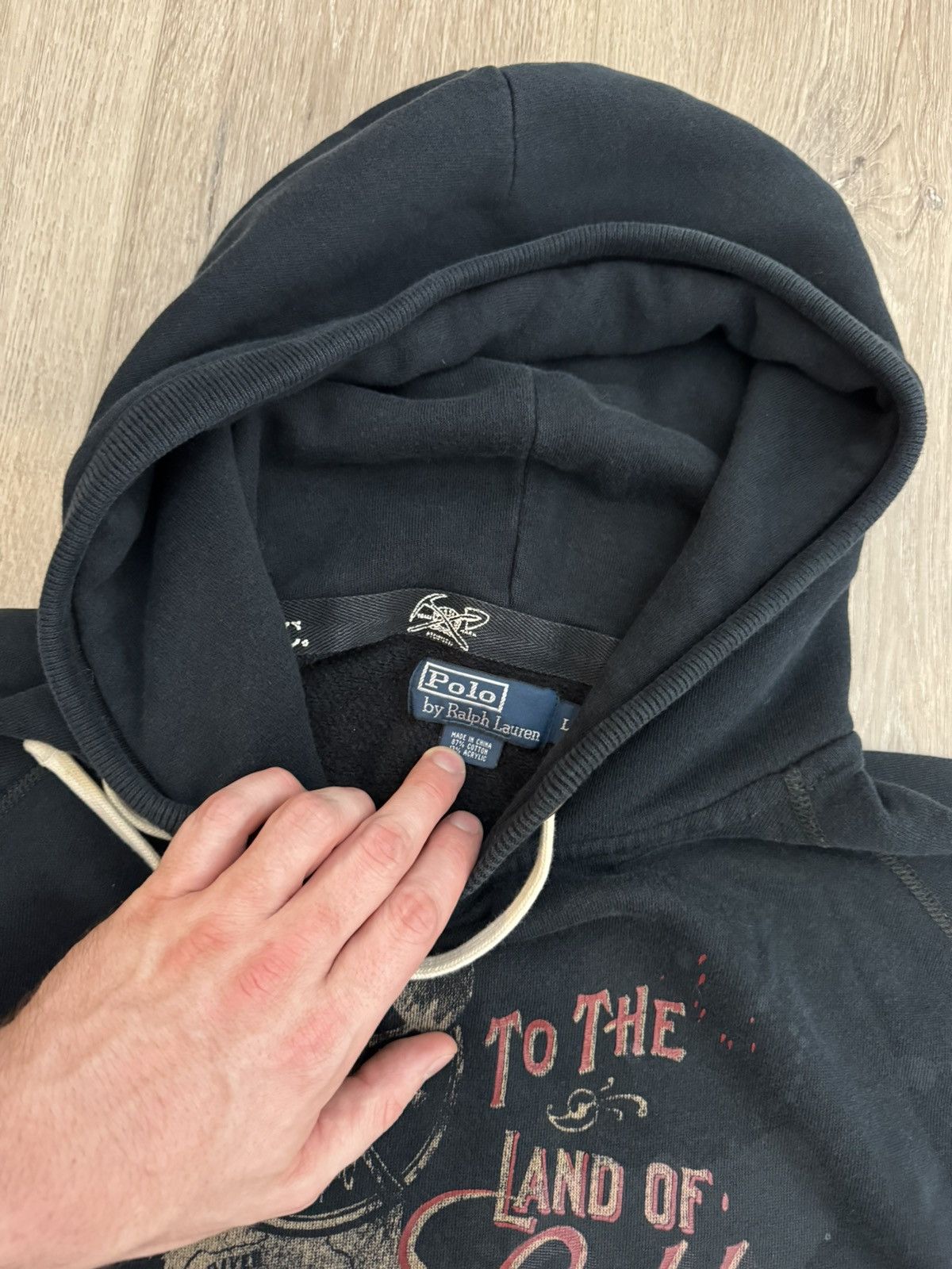 Polo Ralph Lauren 90s RARE Polo Ralph Lauren Alaska Gold Hoodie in Black Size US L / EU 52-54 / 3 - 4 Thumbnail