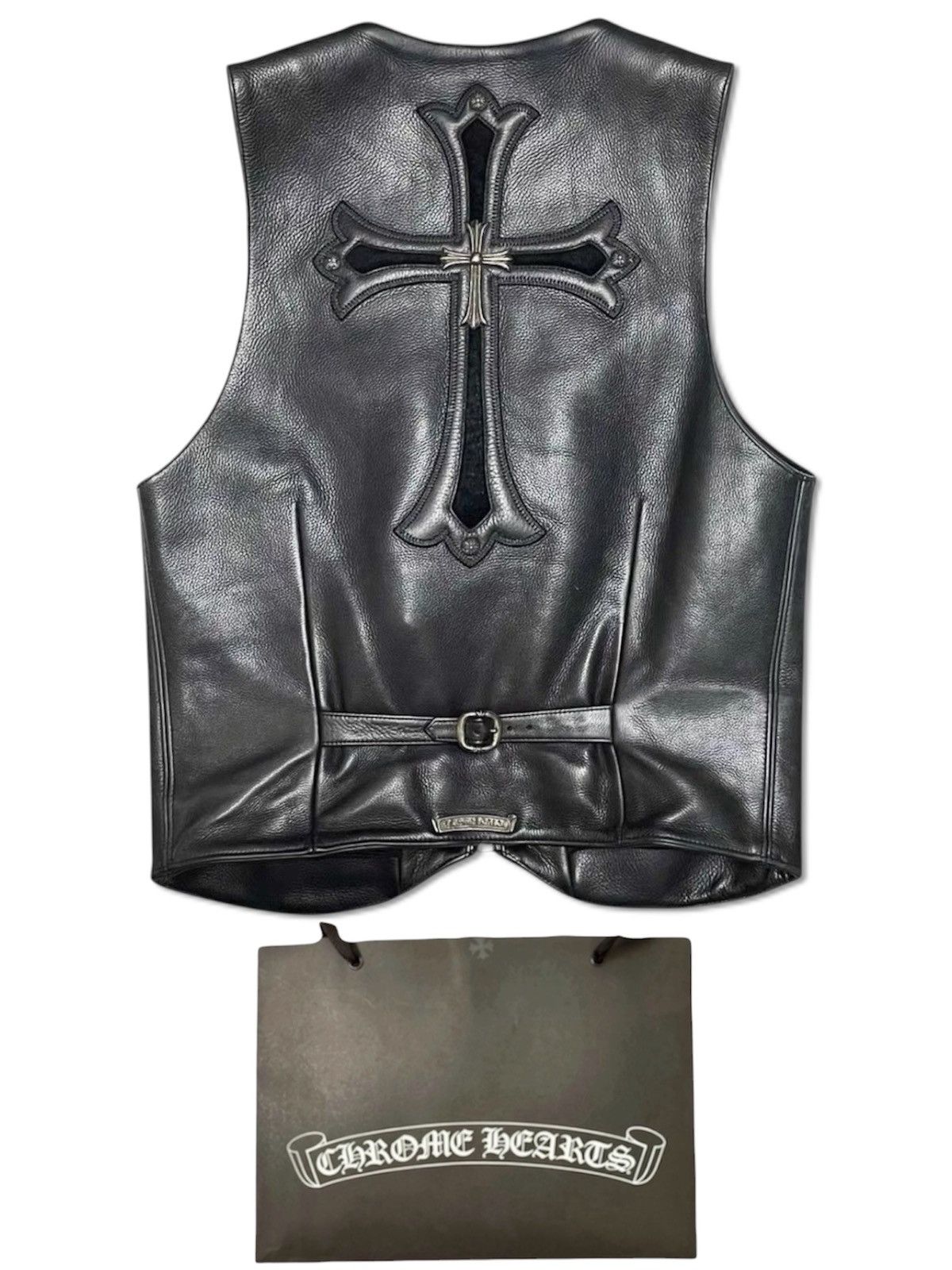 Chrome Hearts GRAIL 90s! Chrome Hearts Cross Leather Vest | Grailed