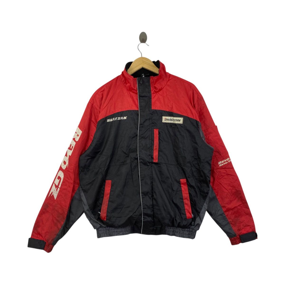 Vintage BLIZZAK BRIDGESTONE Revo GZ Racing Team Formula1 Windbreaker Size US XL / EU 56 / 4 - 1 Thumbnail