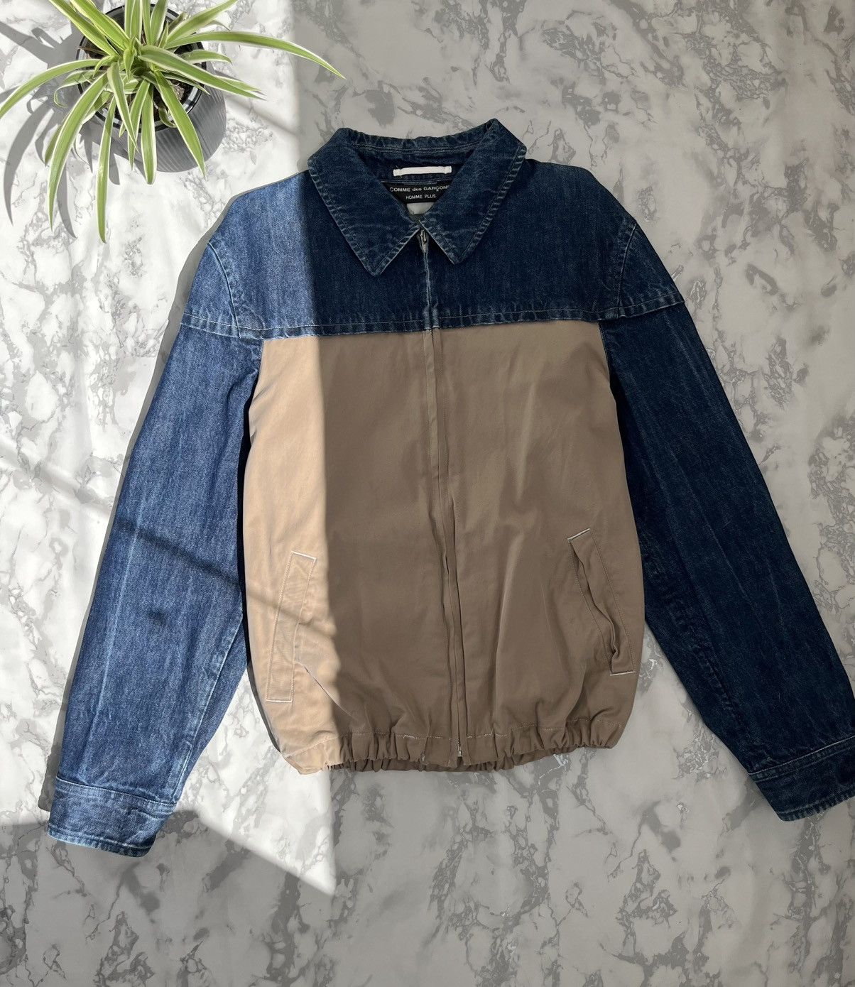 Comme des Garcons × Comme des Garcons Homme Plus × Vintage Denim zip Jacket Comme des Garçons Size US M / EU 48-50 / 2 - 2 Thumbnail