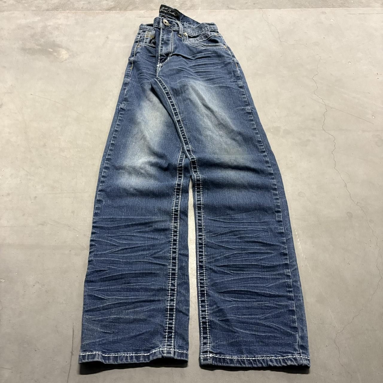 Vintage Crazy Vintage Y2K/2000s Straight fit Streetwear Style Dark Blue Wash TrueLuck Denim Jeans! Size US 30 / EU 46 - 1 Thumbnail