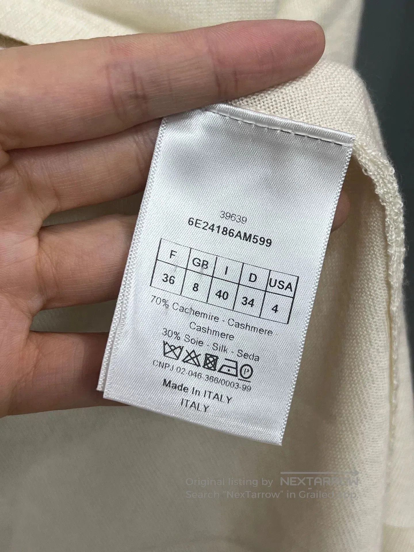 Dior Dior Cream Cardigan with Pearl Buttons. Size S / US 4 / IT 40 - 4 Thumbnail