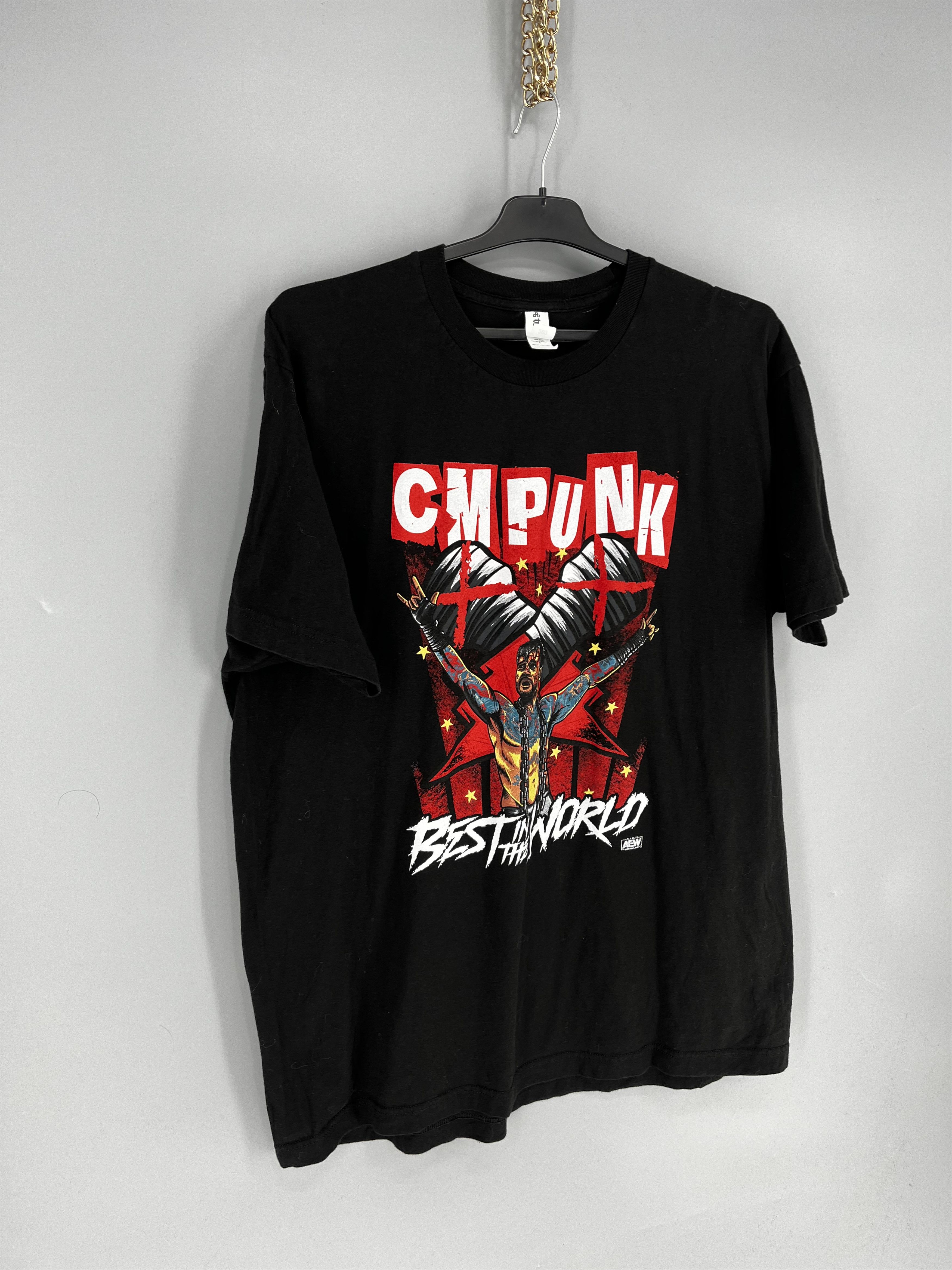 Band Tees Vintage Y2K CM Punk WWE Wrestler Black Tee Size XL Size US XL / EU 56 / 4 - 2 Thumbnail