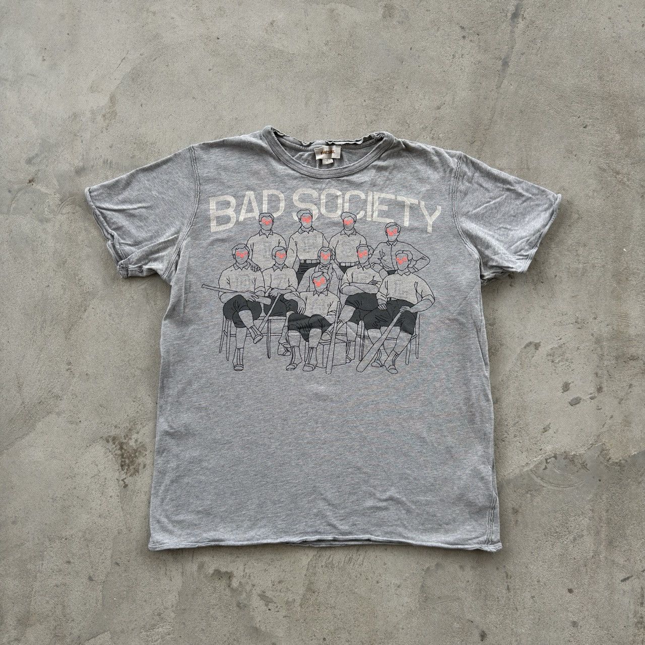 Diesel Diesel Bad Society Vintage Grey Graphic Distress T Shirt Size US L / EU 52-54 / 3 - 1 Thumbnail