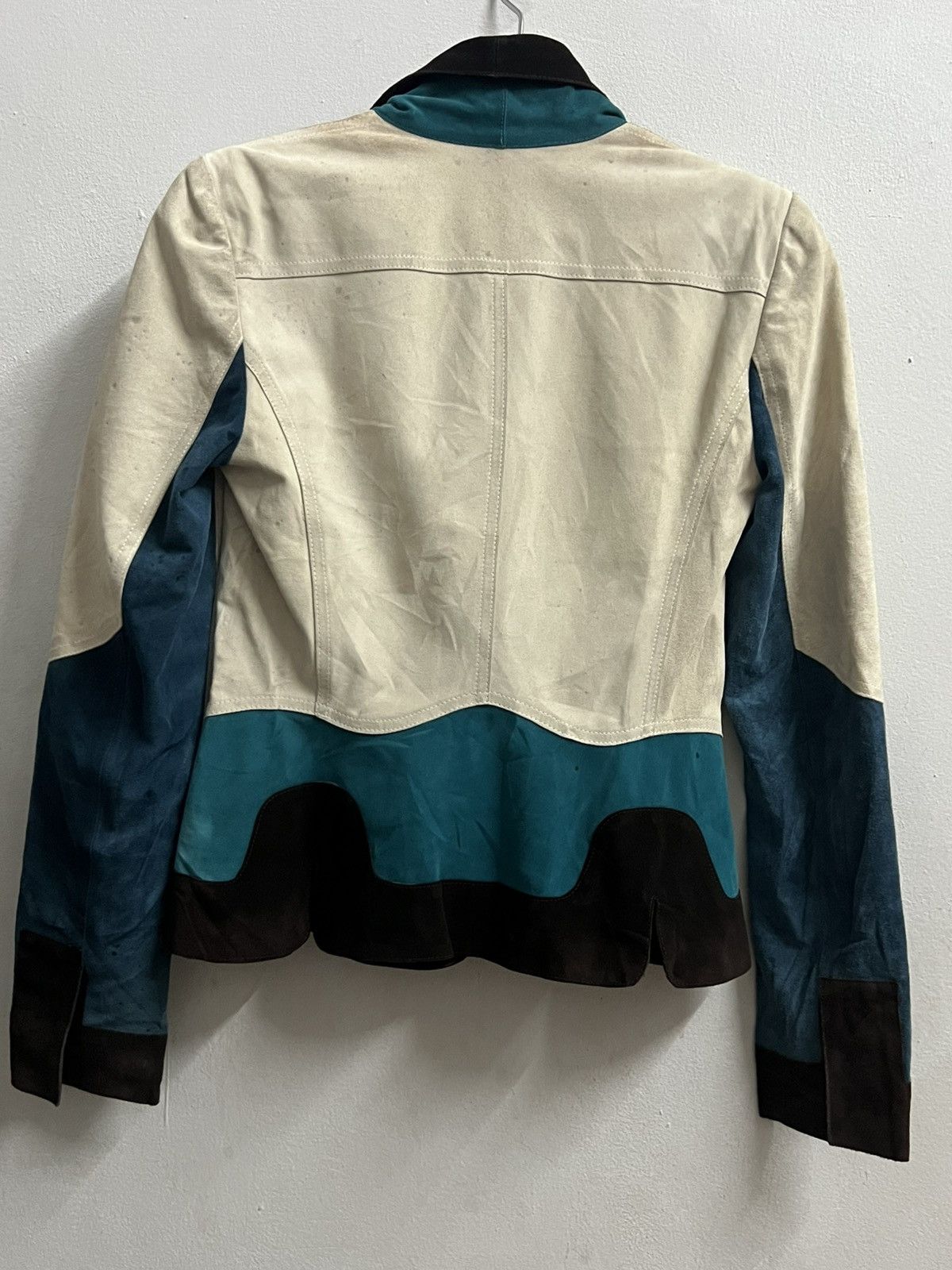 Seditionaries Yves Saint Laurent Multicolour Suede Jacket Size XS / US 0-2 / IT 36-38 - 4 Thumbnail