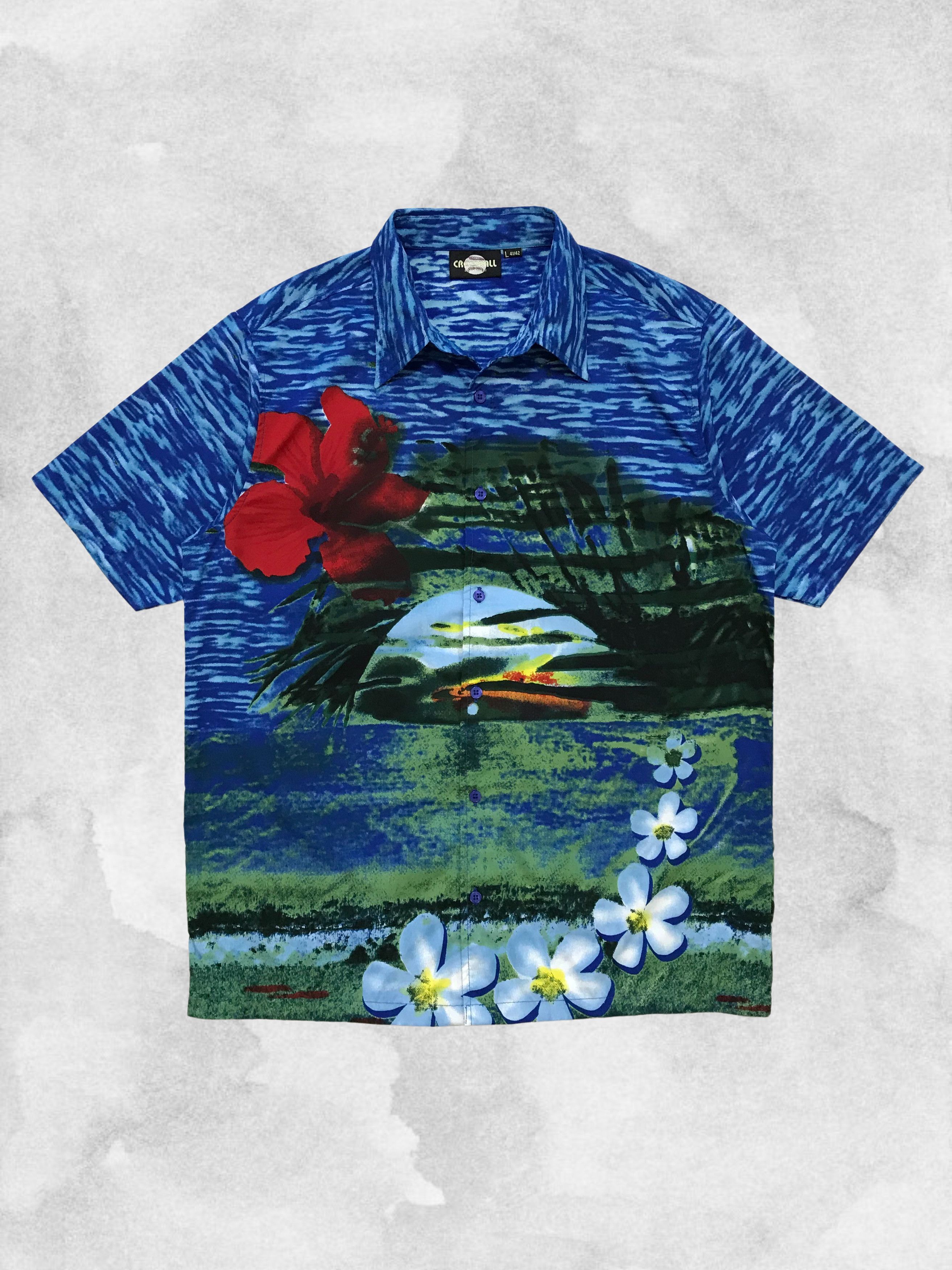 Vintage Vintage Hawaiian Shirt Crazy Allover Print Art Asap Size US L / EU 52-54 / 3 - 1 Thumbnail