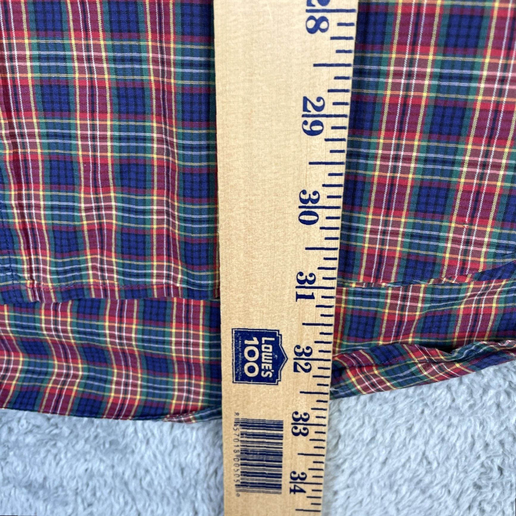 Ralph Lauren Ralph Lauren Shirt Mens Large Burgundy Blue Plaid Black Cotton Pony Small READ Size US L / EU 52-54 / 3 - 7 Thumbnail