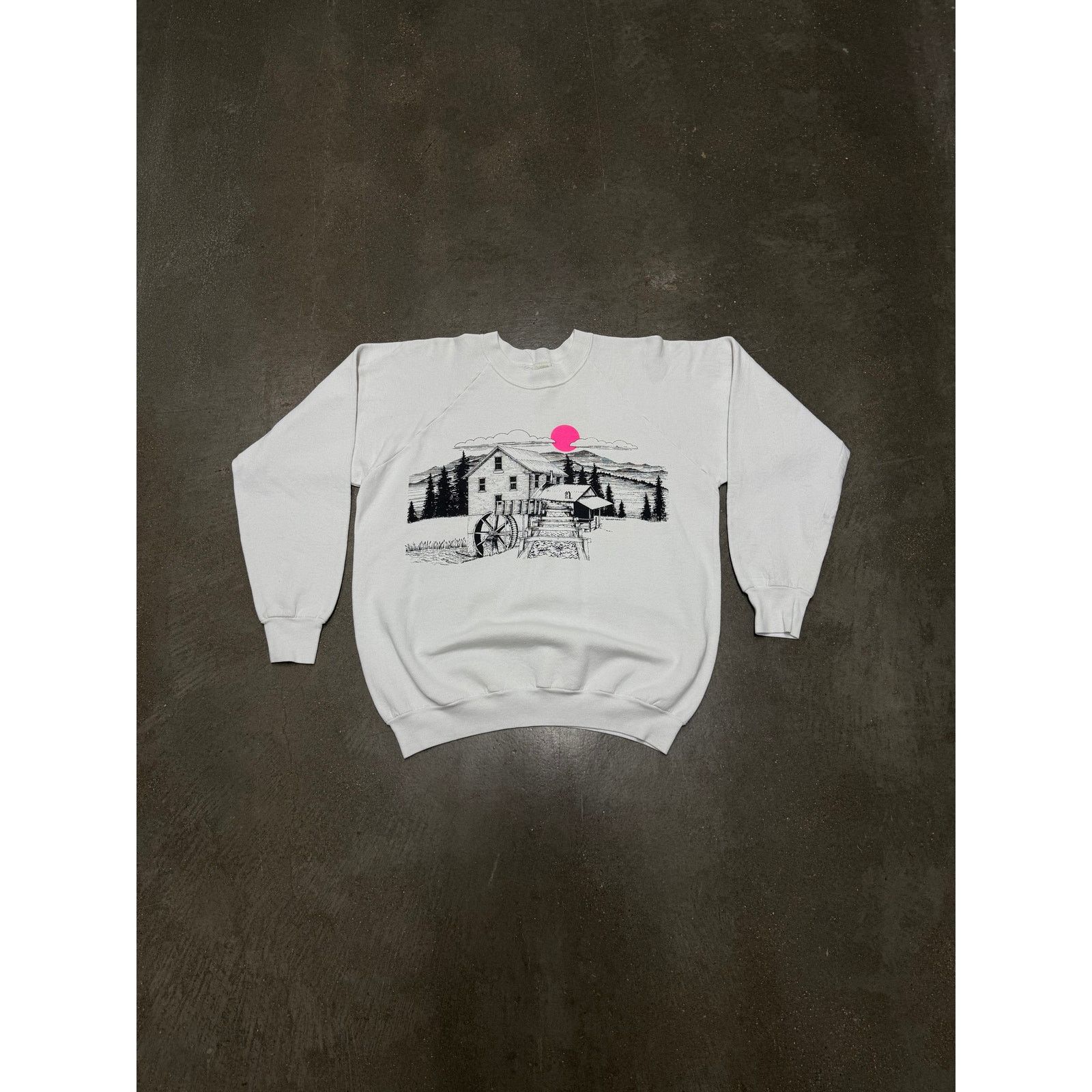 Vintage Vintage 1990's Farm Sunset Crewneck Size US XL / EU 56 / 4 - 1 Thumbnail